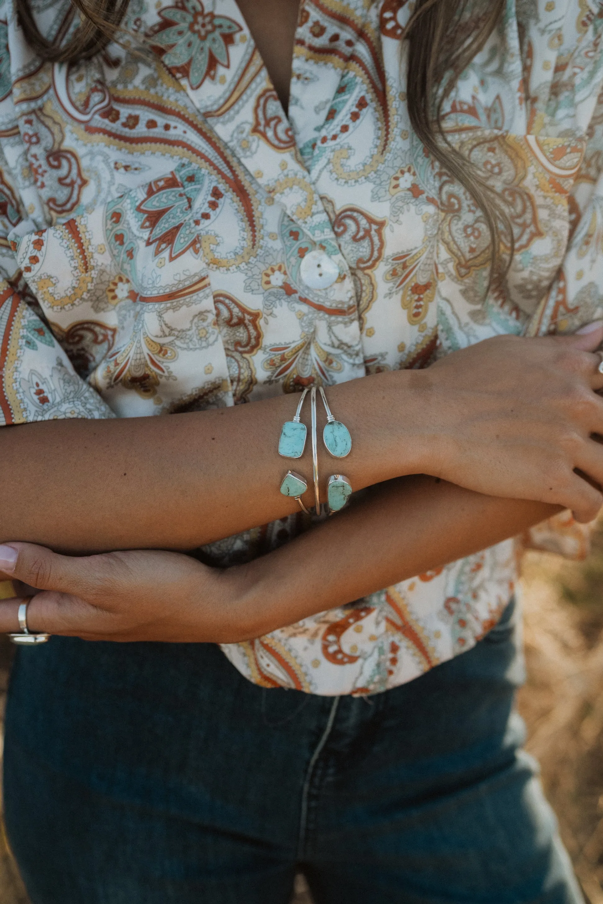 Faro Cuff | Turquoise sold by Goldie Lew