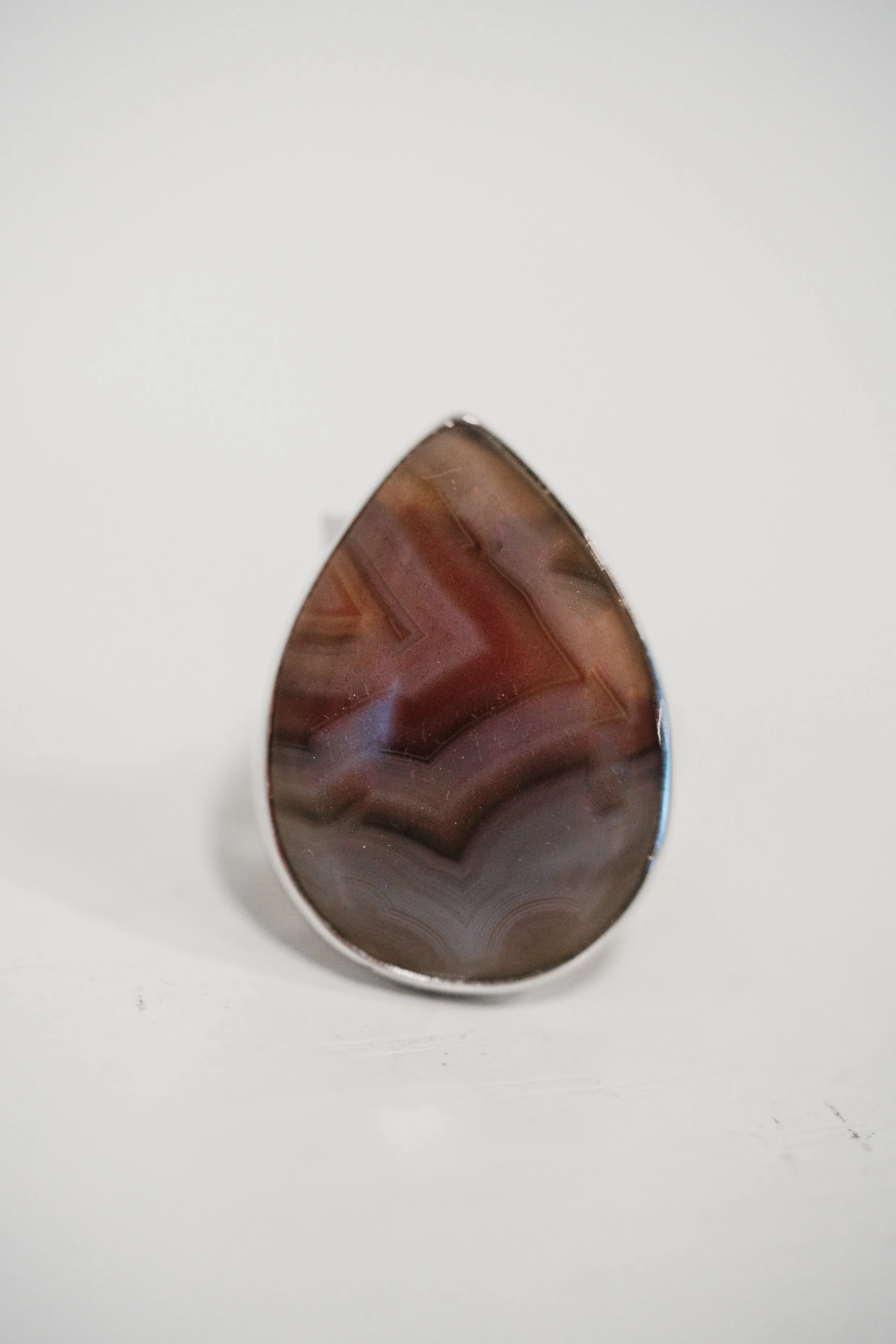 Farley Ring | Red Botswana Agate sold by Goldie Lew