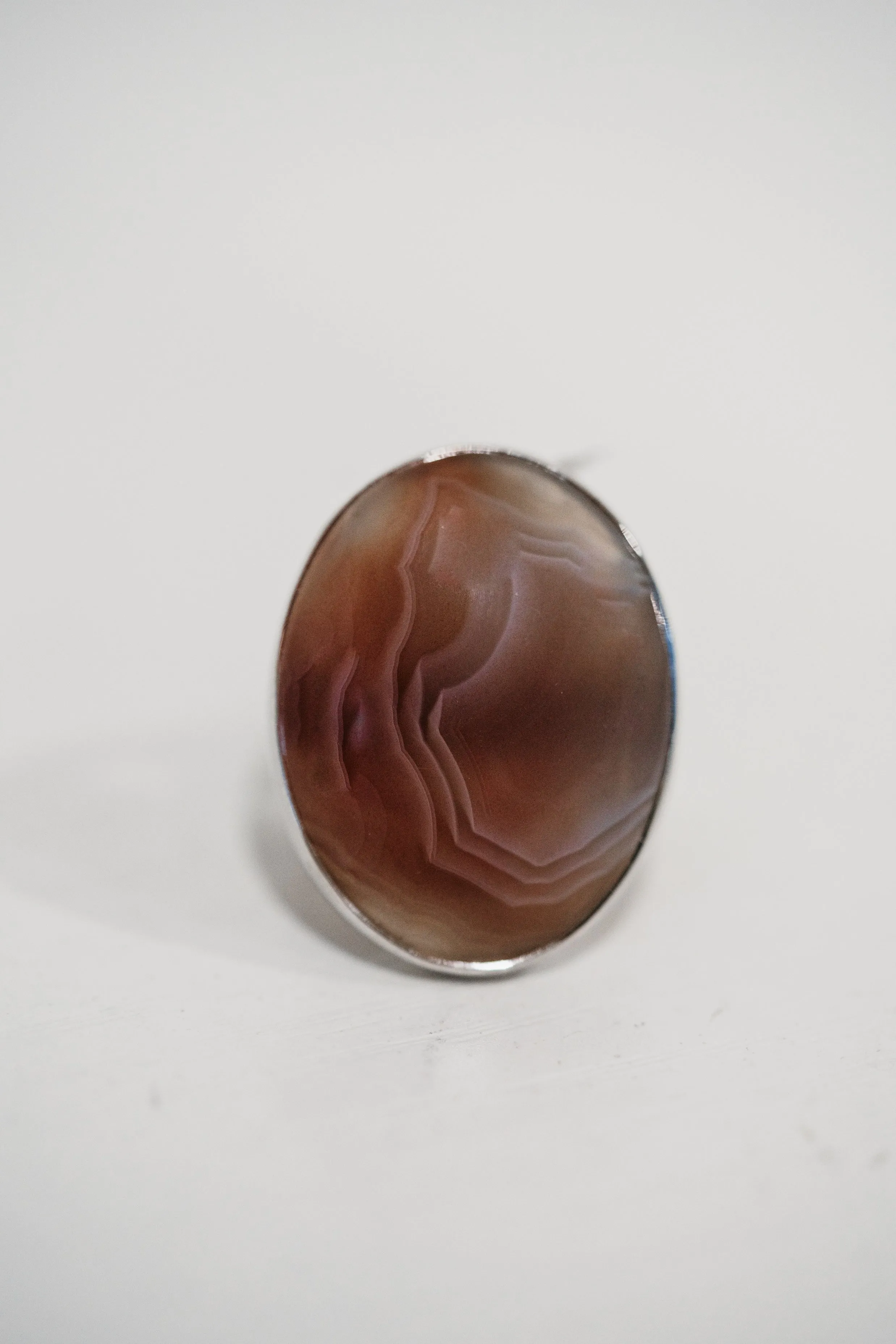 Farley Ring | Red Botswana Agate sold by Goldie Lew product image thumbnail 5