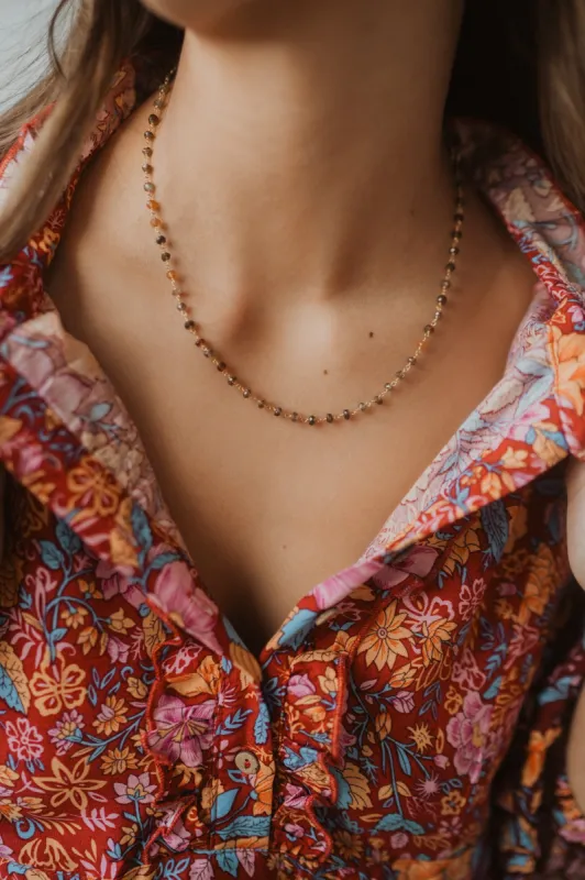 Marshall Necklace | Multi Sapphire sold by Goldie Lew