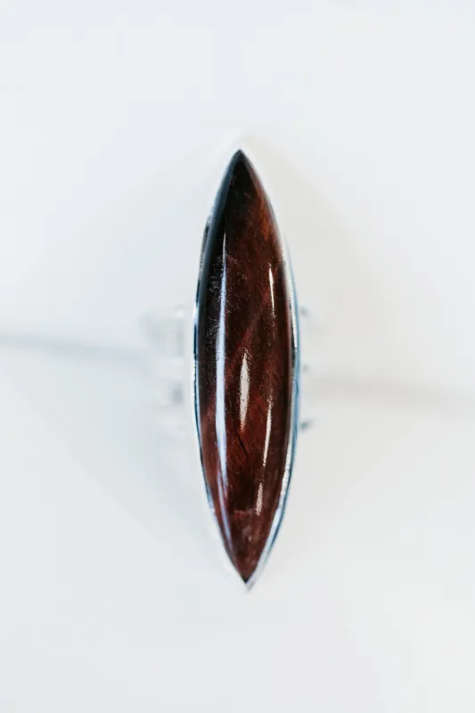 Ruth Ring | Red Tiger's Eye sold by Goldie Lew