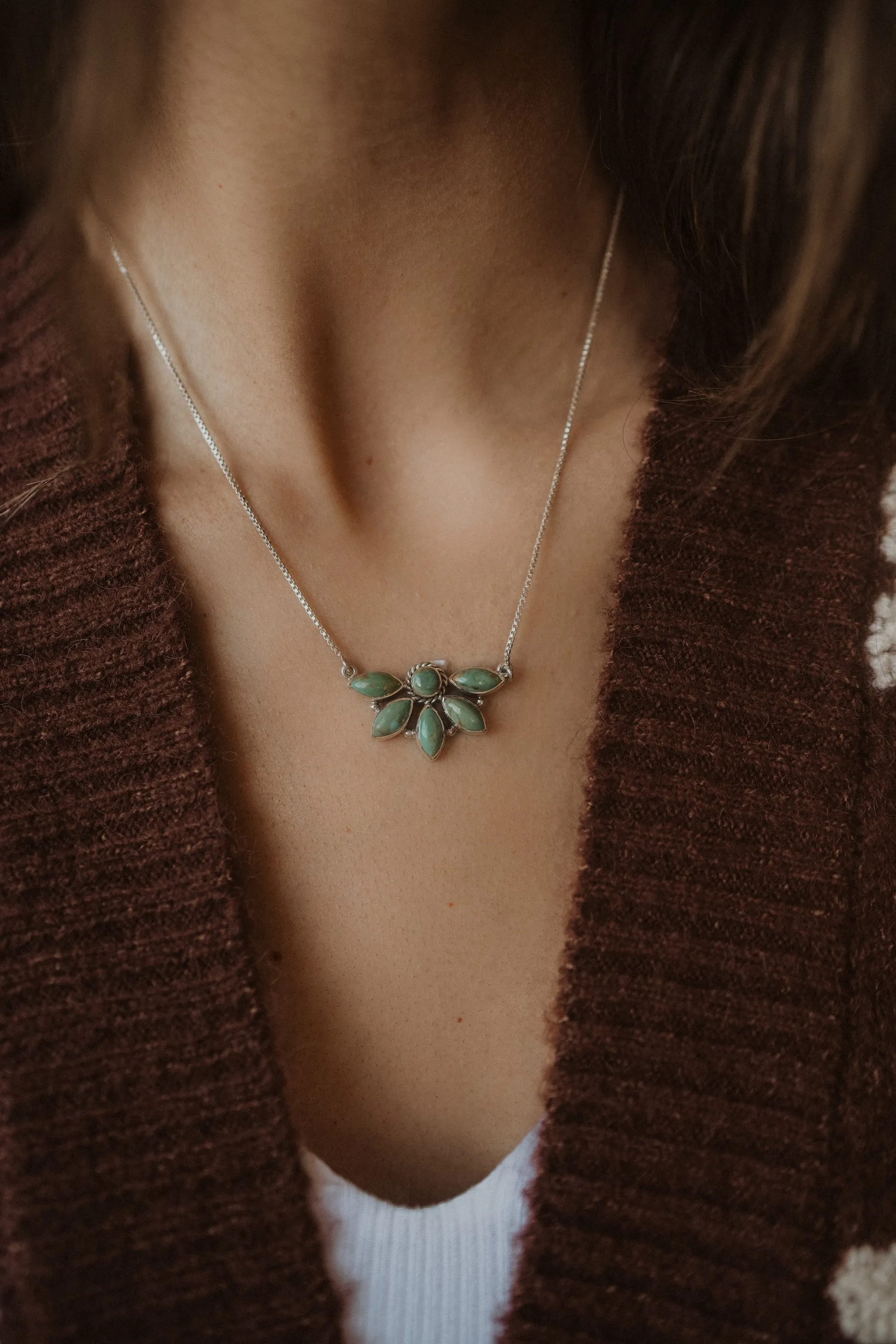 Edna Necklace | Turquoise sold by Goldie Lew