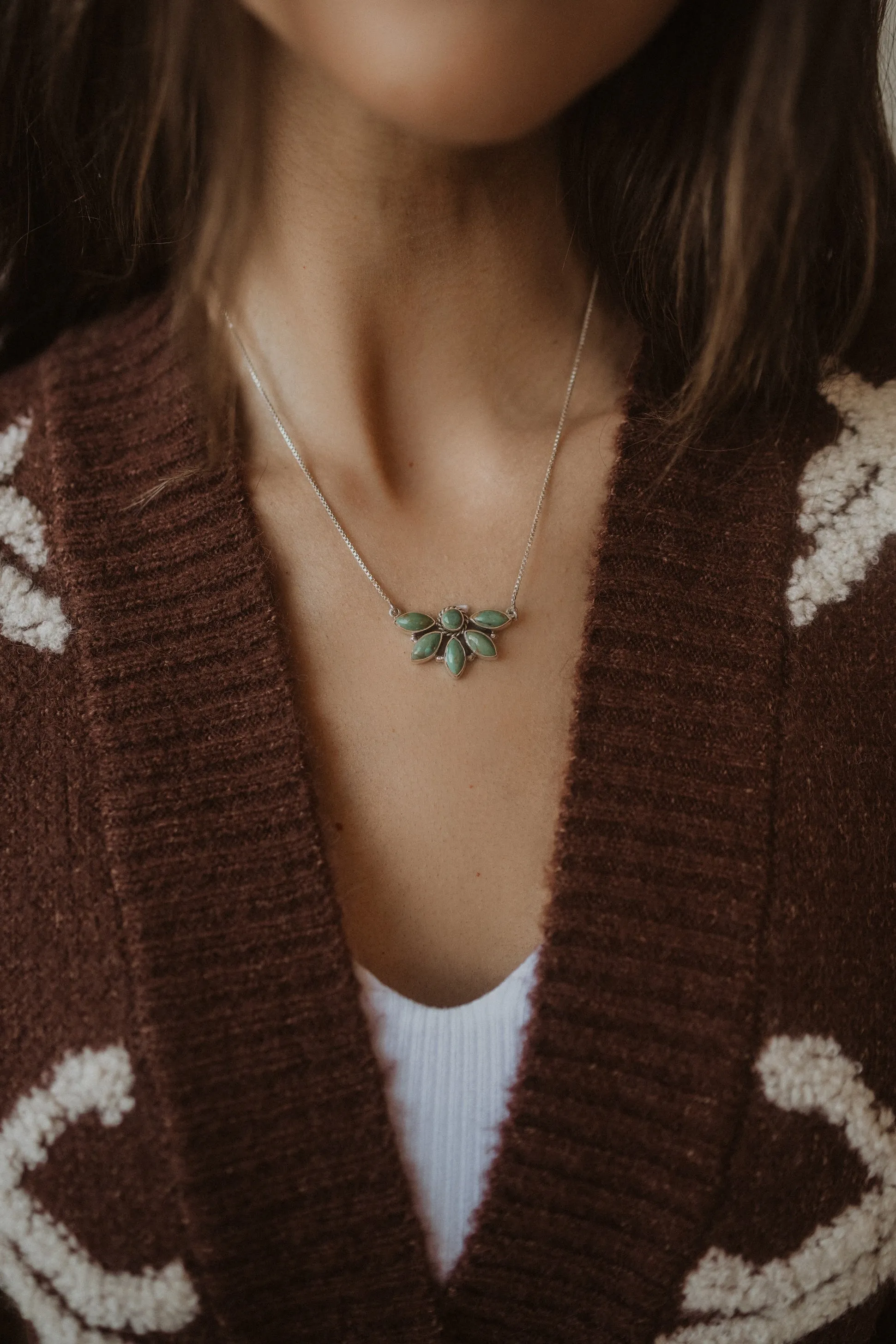 Edna Necklace | Turquoise sold by Goldie Lew product image thumbnail 2