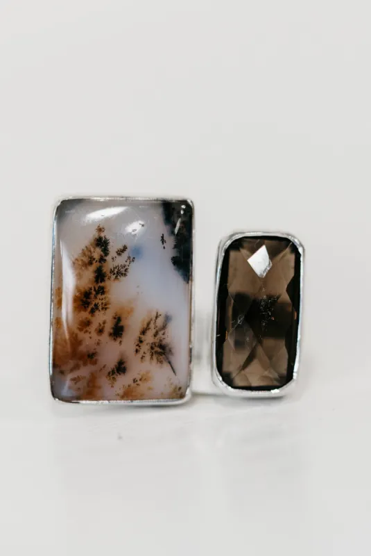 Randy Ring | Russian Dendritic + Smoky Quartz sold by Goldie Lew