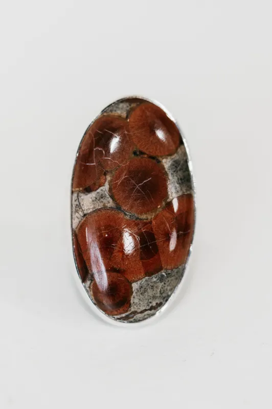 Montell Ring | Peanut Obsidian sold by Goldie Lew