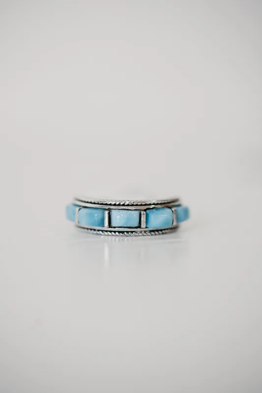 Elias Ring | Larimar sold by Goldie Lew