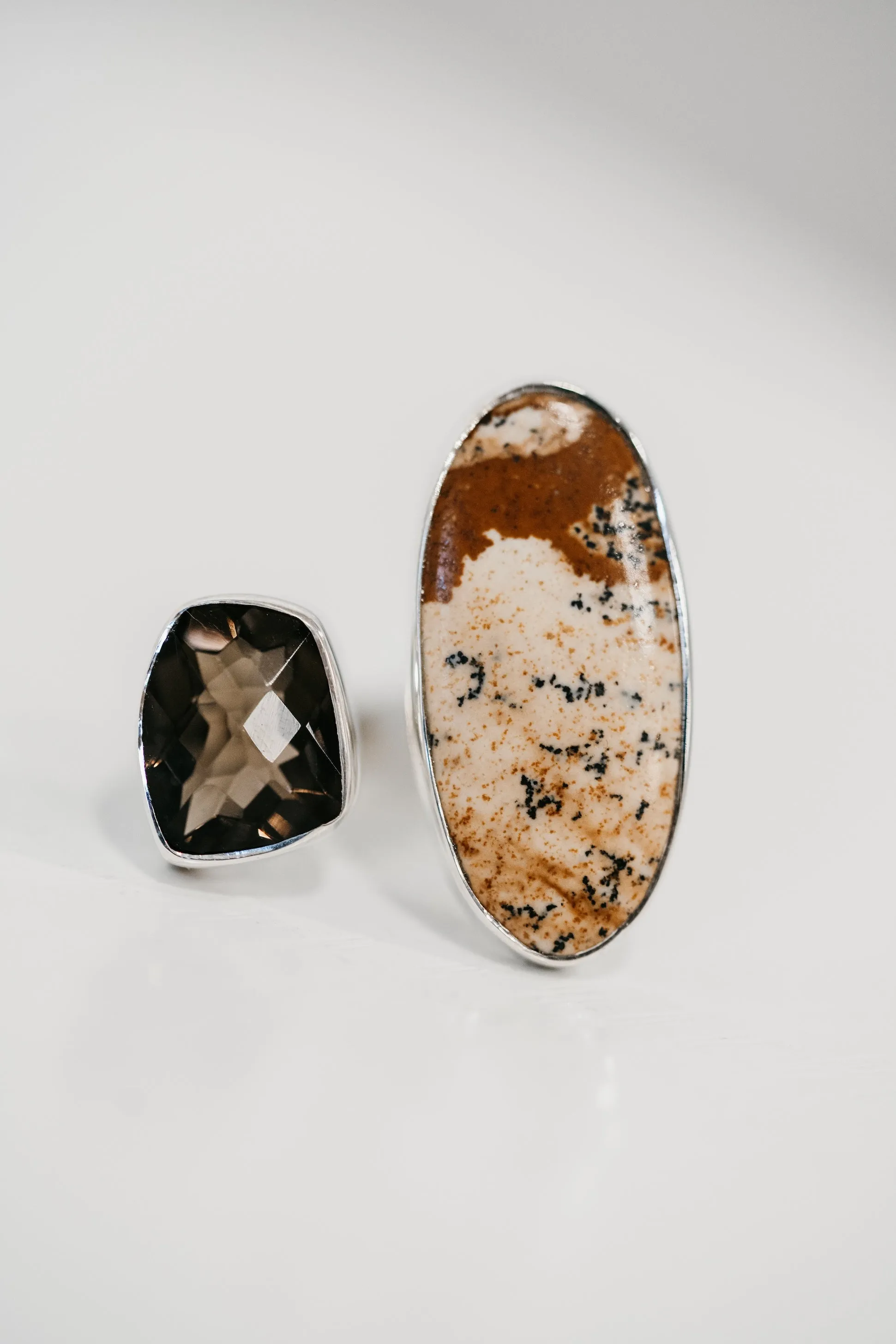 Randy Ring | Picture Jasper + Smoky Quartz sold by Goldie Lew