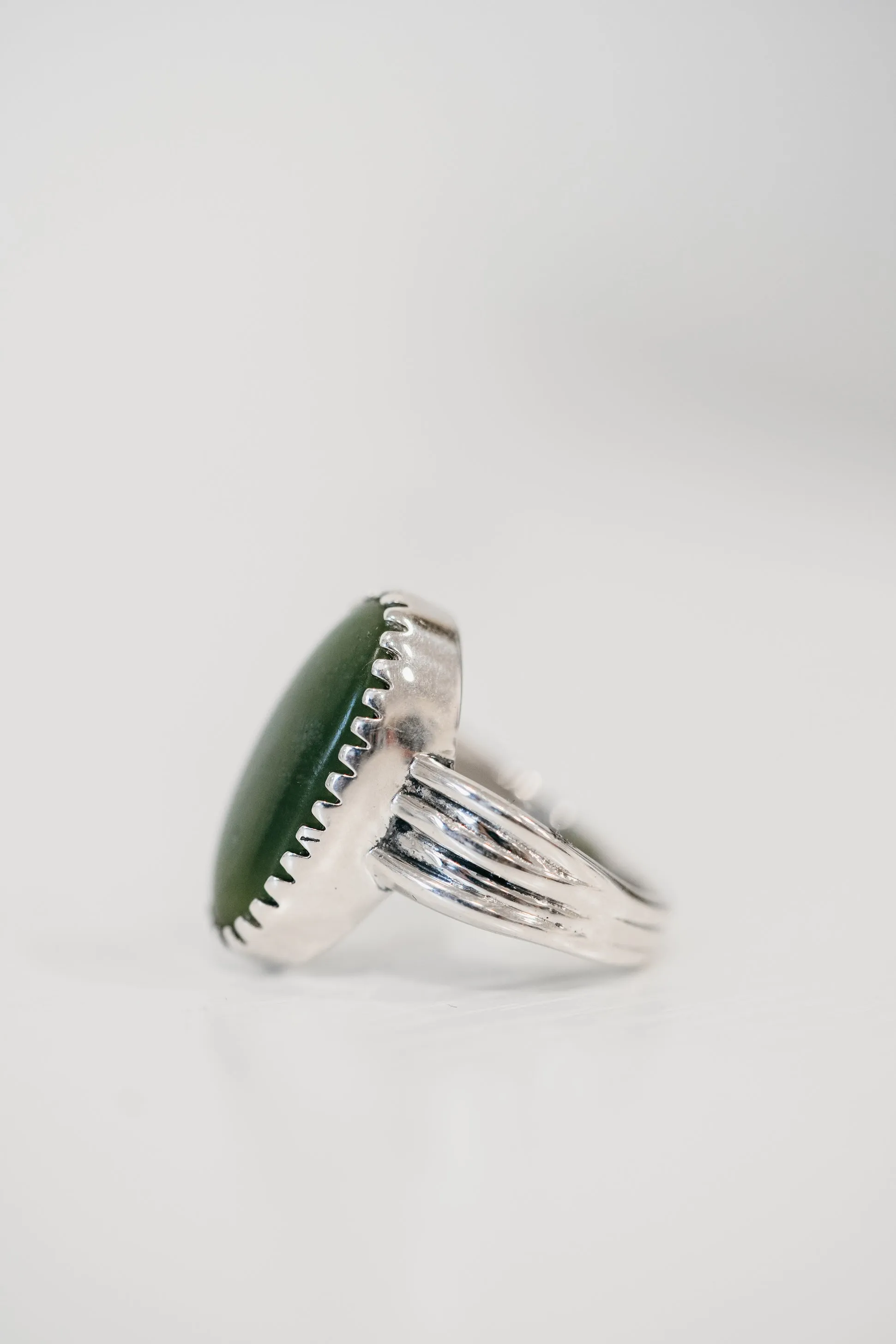 Grant Ring | Nephrite Jade sold by Goldie Lew product image thumbnail 3