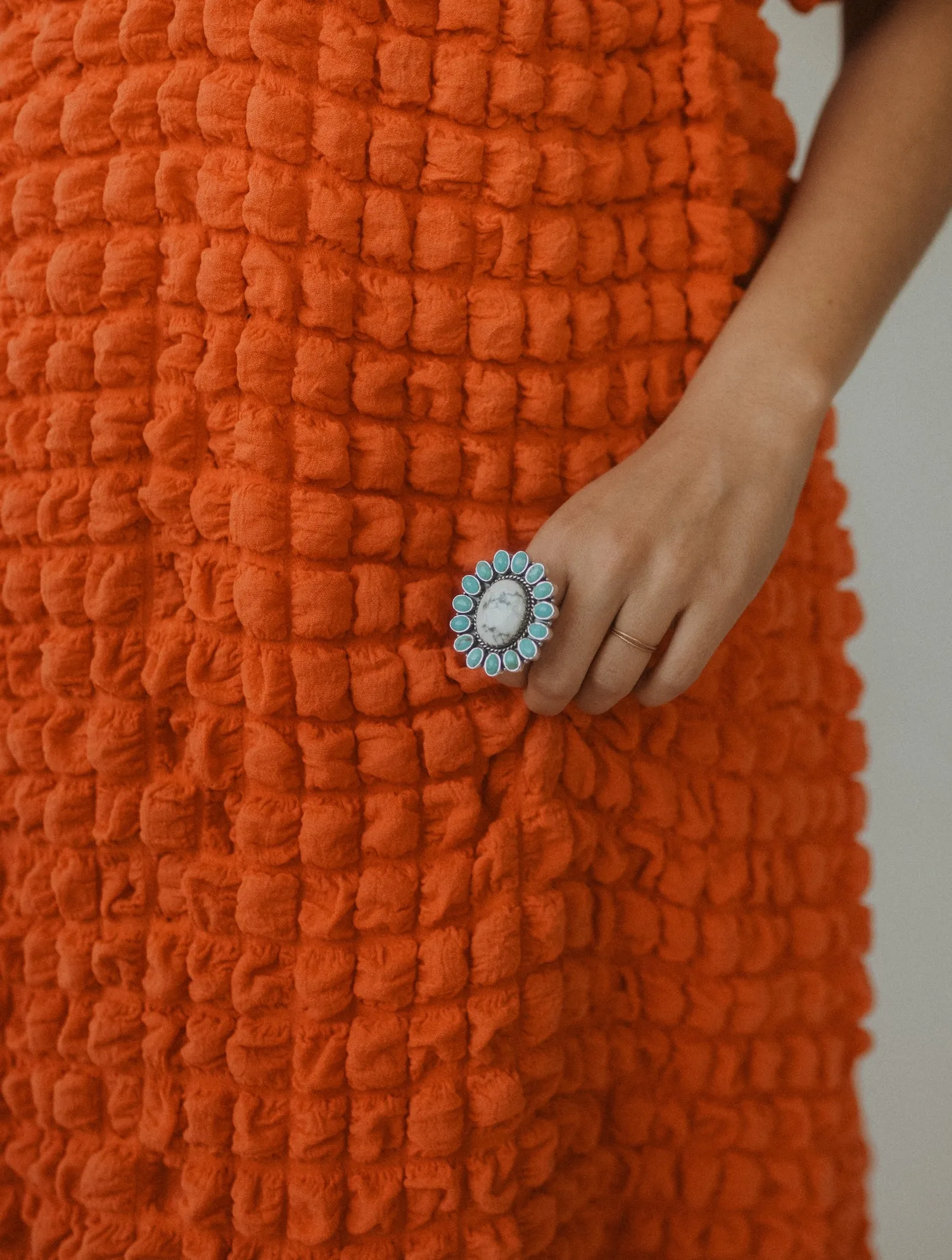 Mckenna Ring | Turquoise + Howlite sold by Goldie Lew product image thumbnail 2