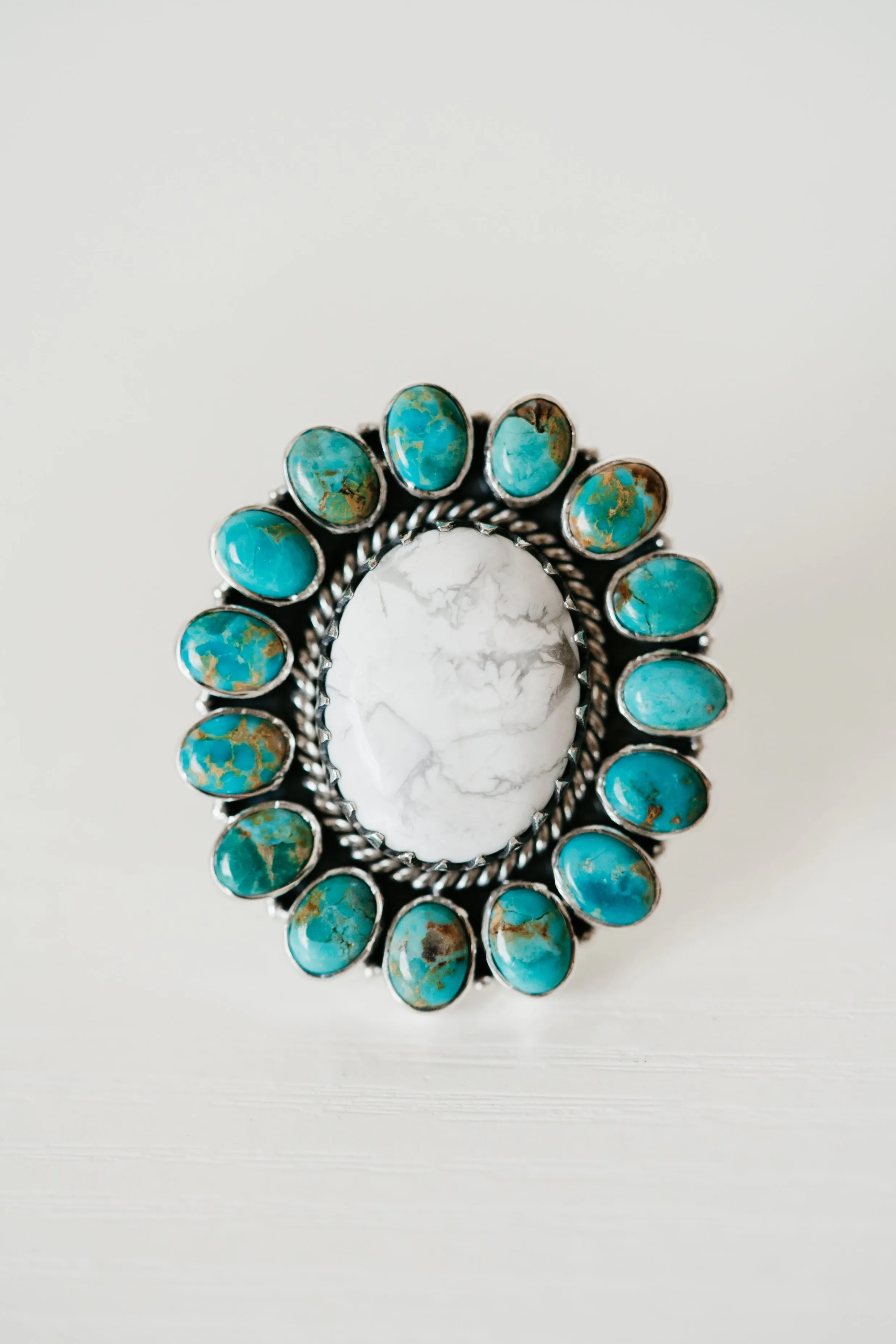 Mckenna Ring | Turquoise + Howlite sold by Goldie Lew product image thumbnail 3