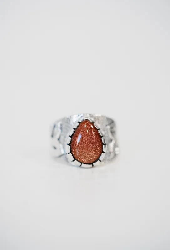 Reva Ring | Red Sun Sitara sold by Goldie Lew