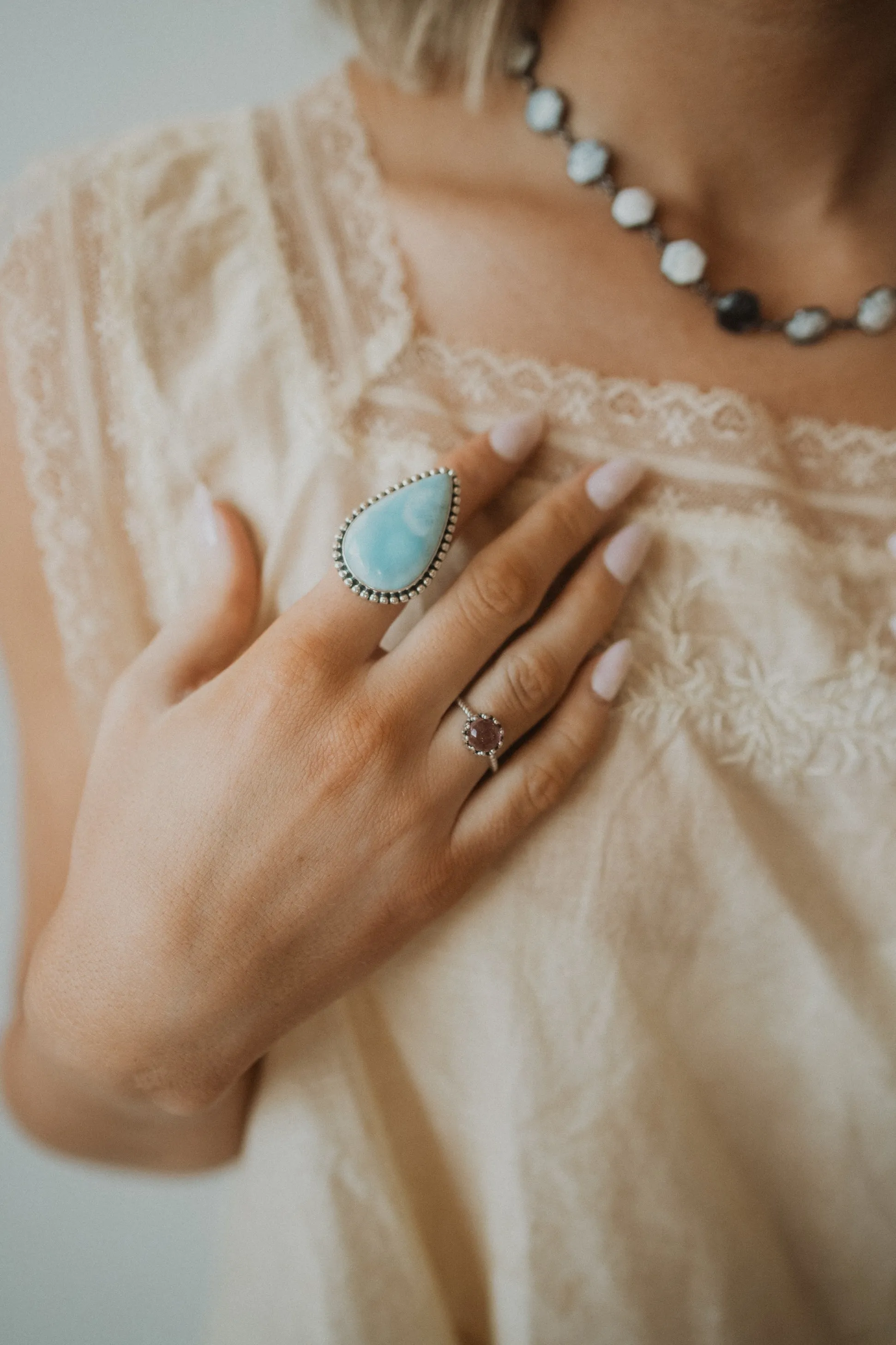 Betsy Ring | Larimar sold by Goldie Lew product image thumbnail 2