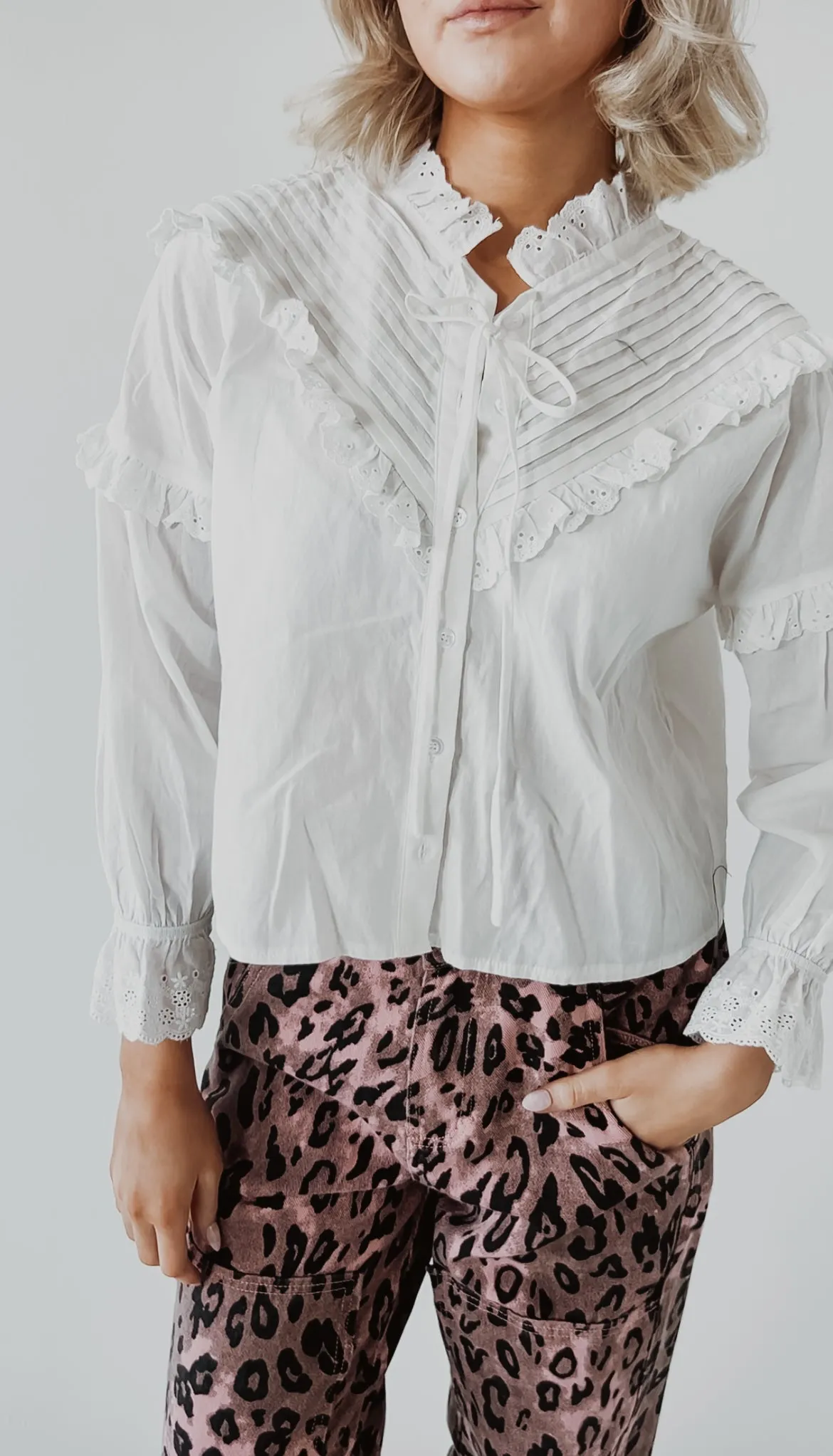 Mocha Mauve Leopard Pants sold by Goldie Lew product image thumbnail 4