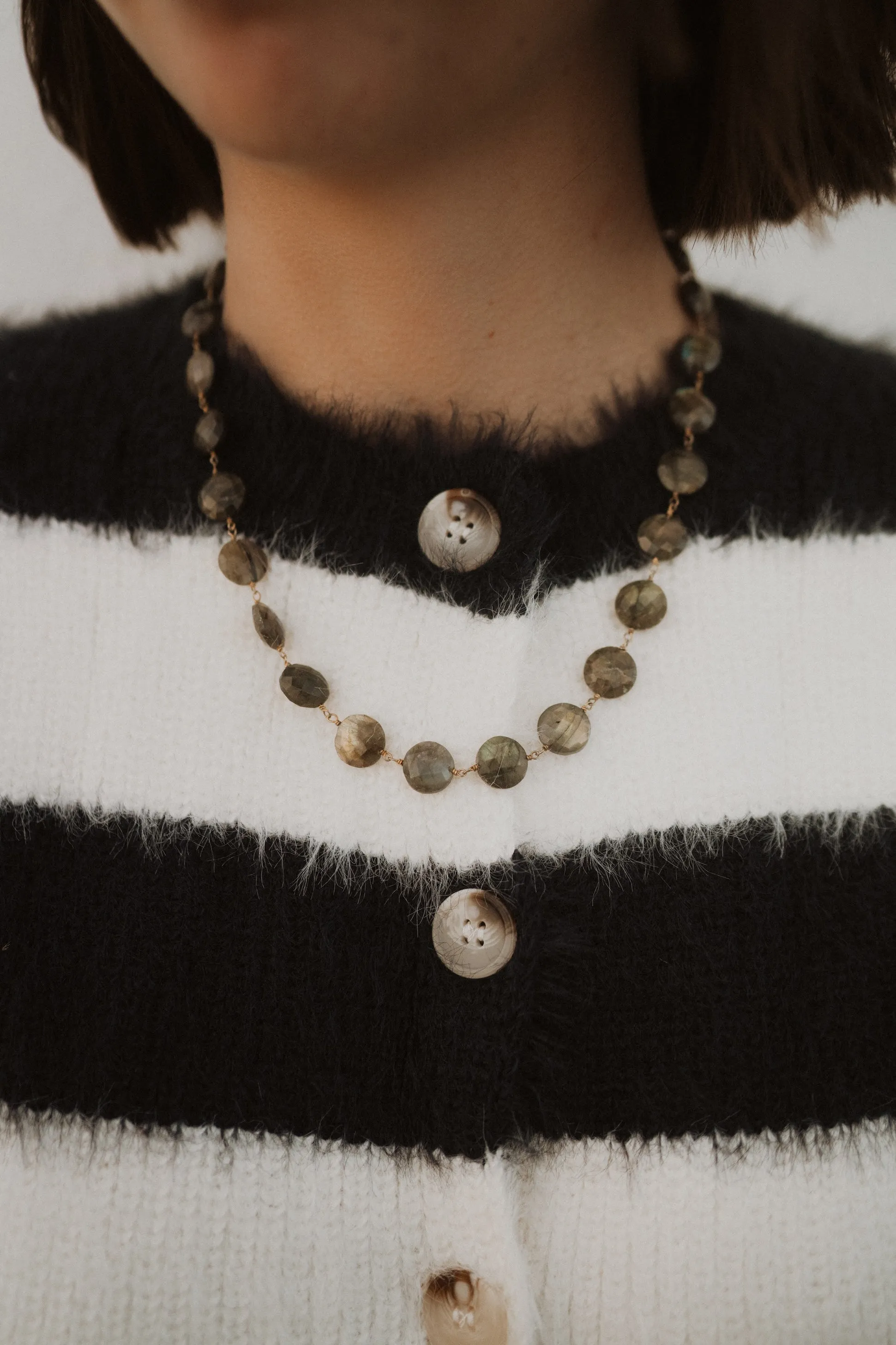 Small Ula Necklace | Labradorite sold by Goldie Lew product image thumbnail 2