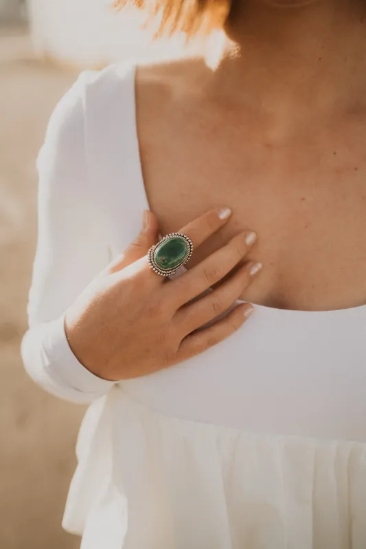 Evelina Ring | Malachite sold by Goldie Lew