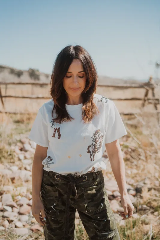 Bring On The Cowgirls Tee sold by Goldie Lew