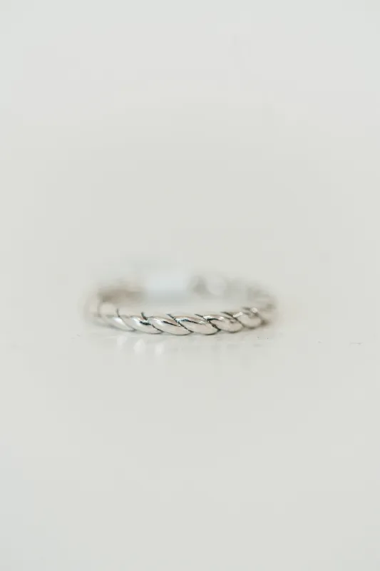 Small Rope Ring | Silver sold by Goldie Lew