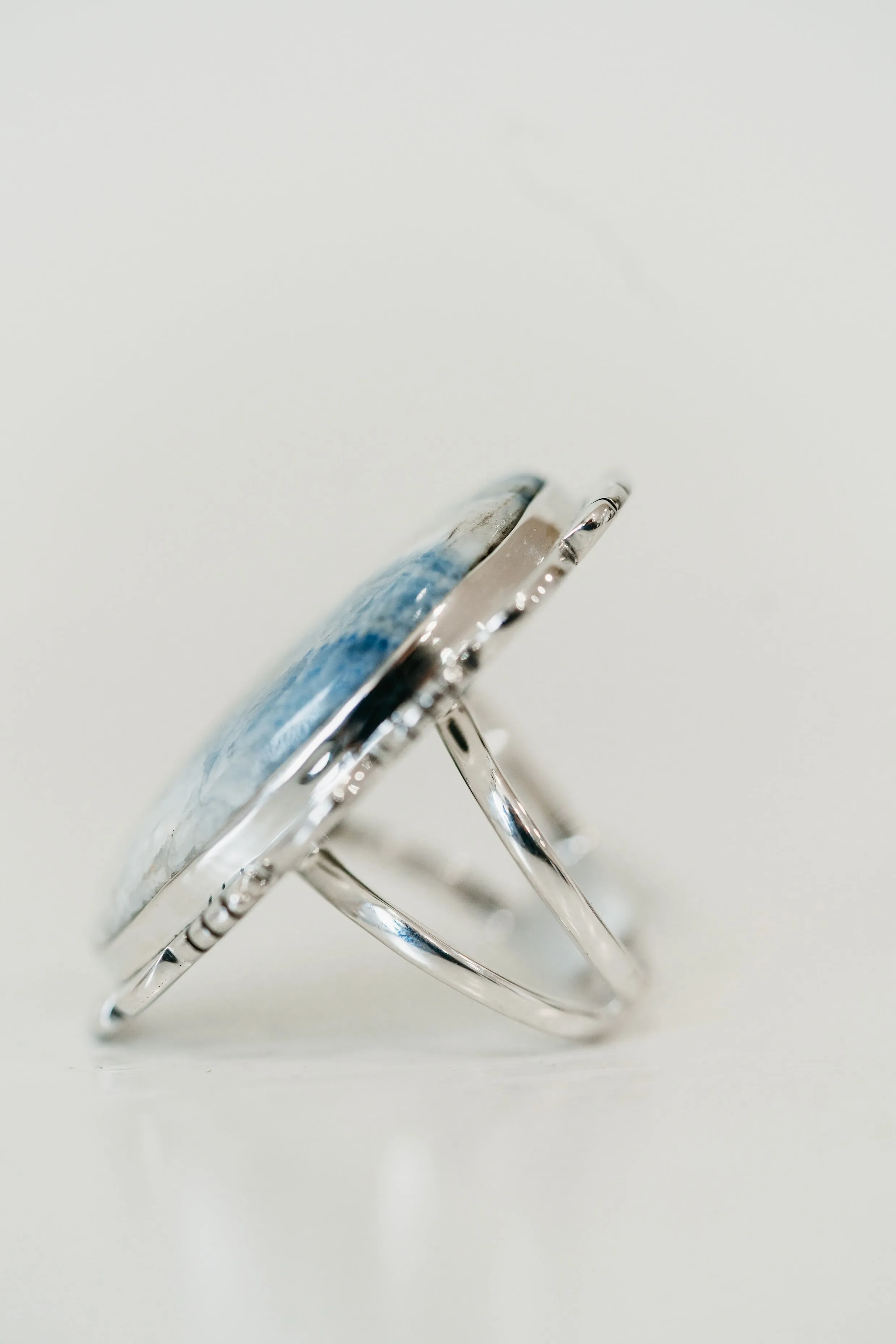 Xenia Ring | Blue Rhodochrosite sold by Goldie Lew product image thumbnail 5