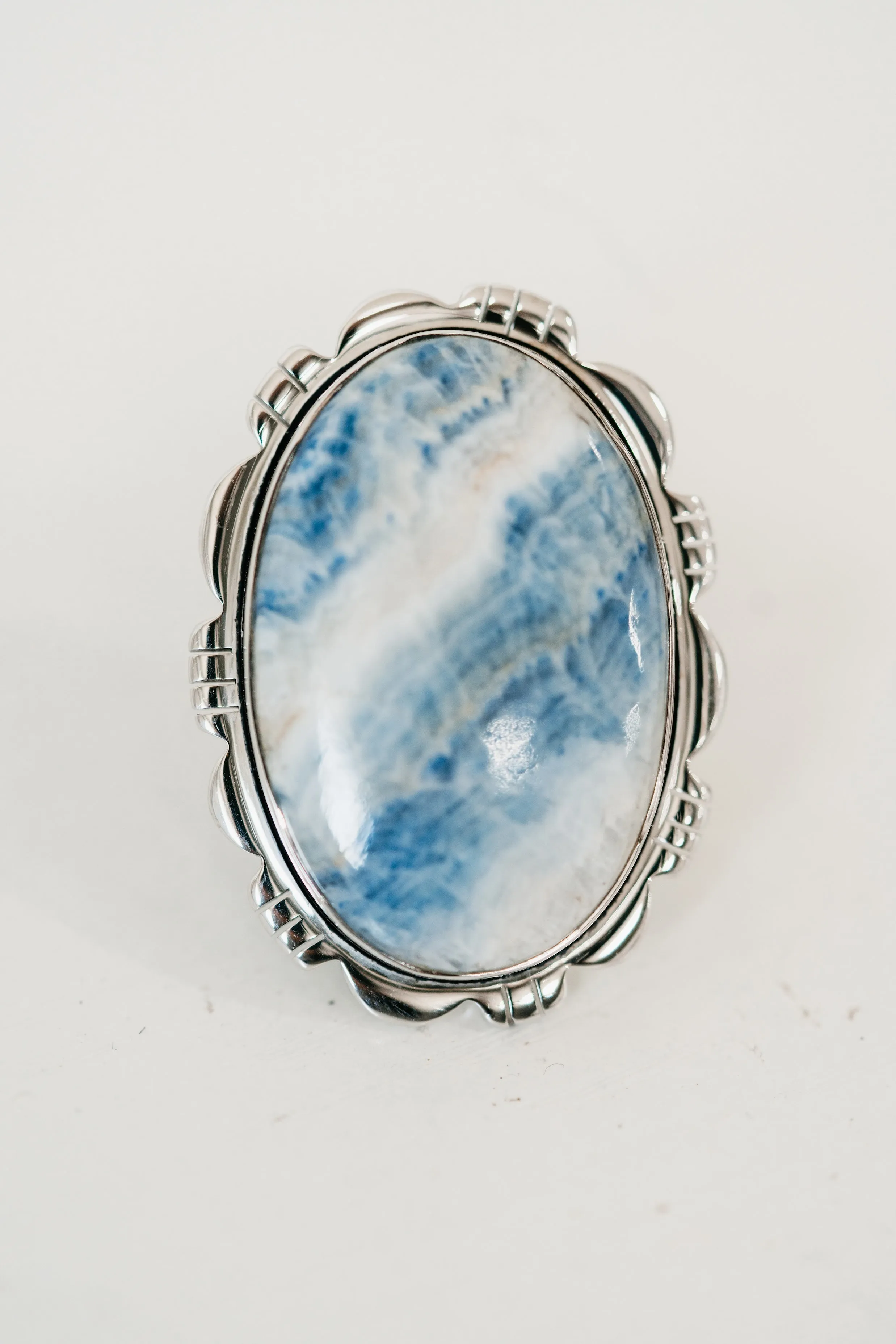 Xenia Ring | Blue Rhodochrosite sold by Goldie Lew product image thumbnail 4