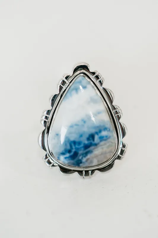 Xenia Ring | Blue Rhodochrosite sold by Goldie Lew