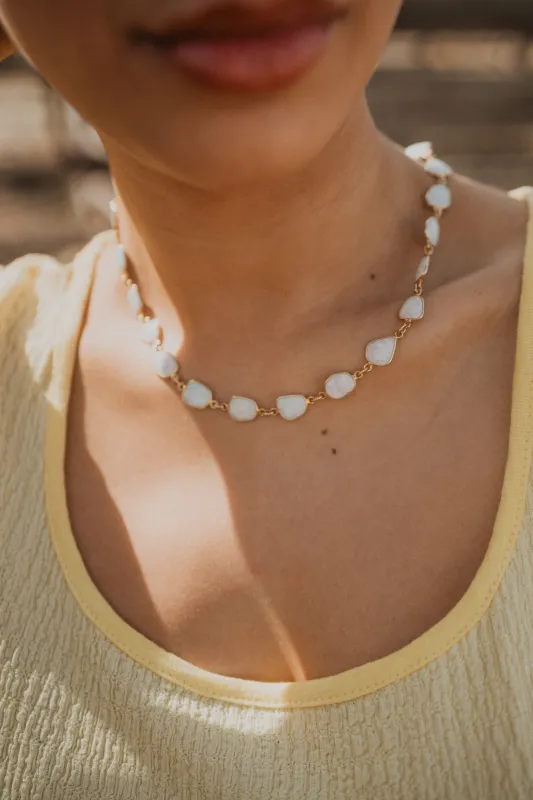 Asa Necklace | White Opal sold by Goldie Lew