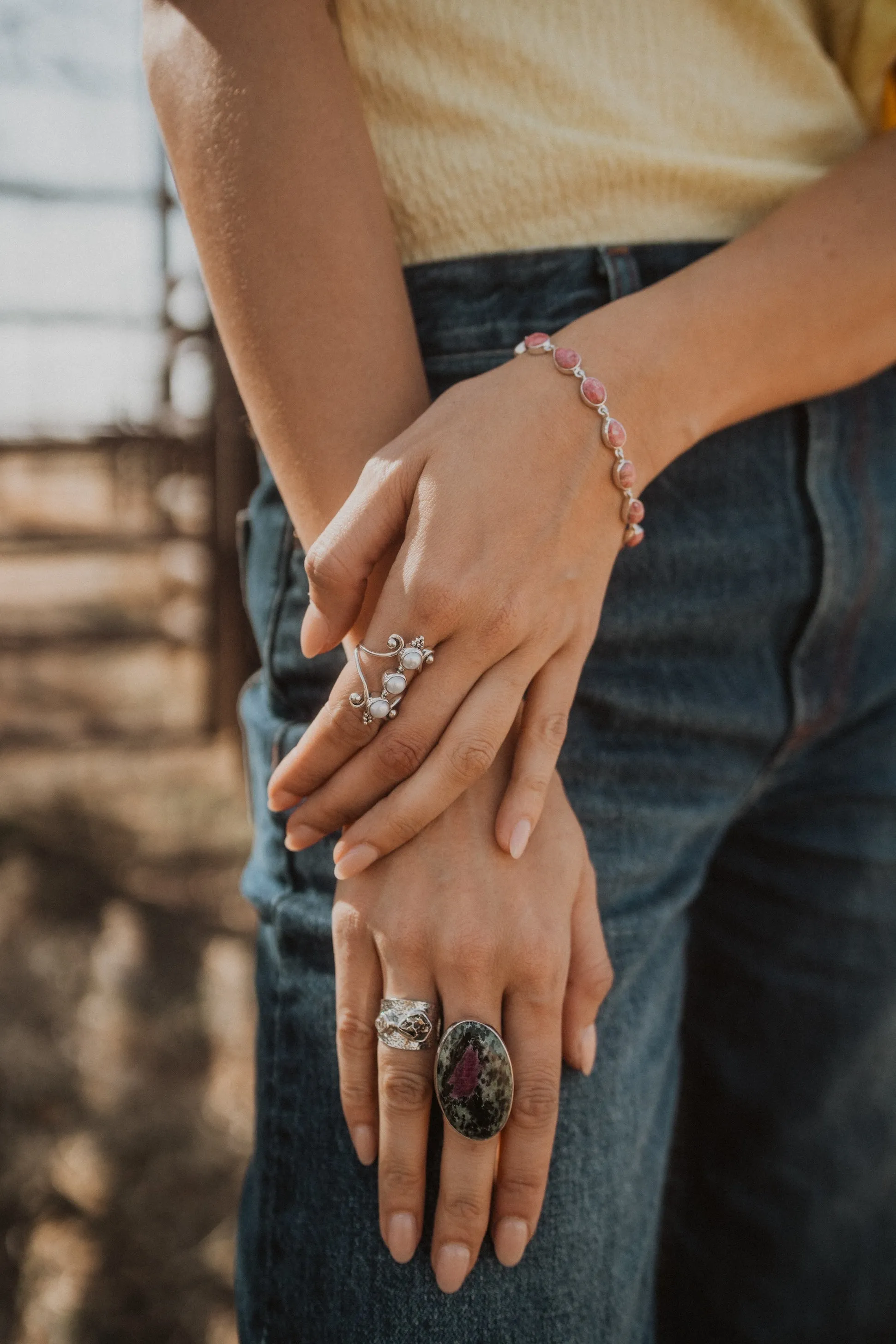 Saddler Ring | Pearl sold by Goldie Lew product image thumbnail 4