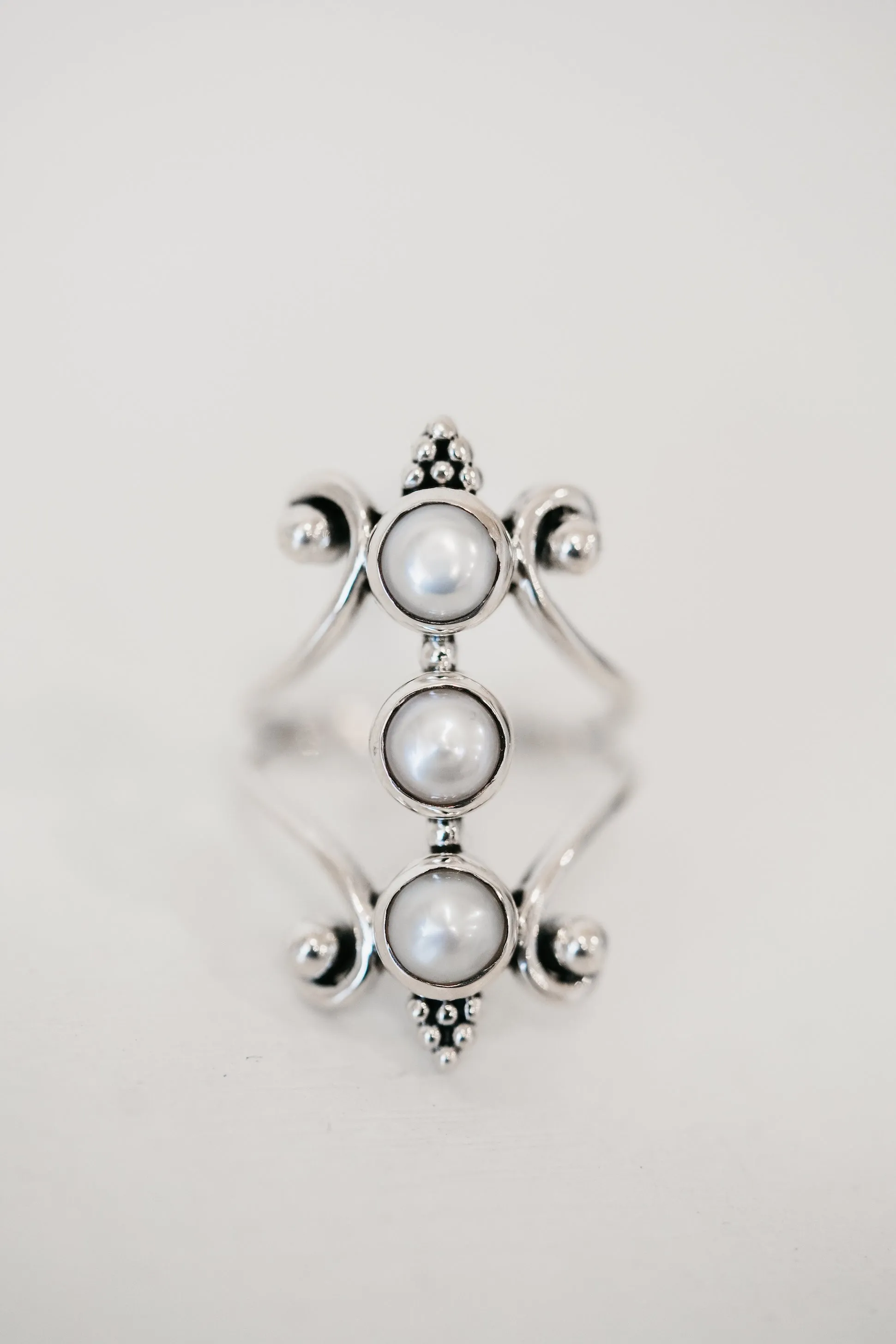 Saddler Ring | Pearl sold by Goldie Lew product image thumbnail 2