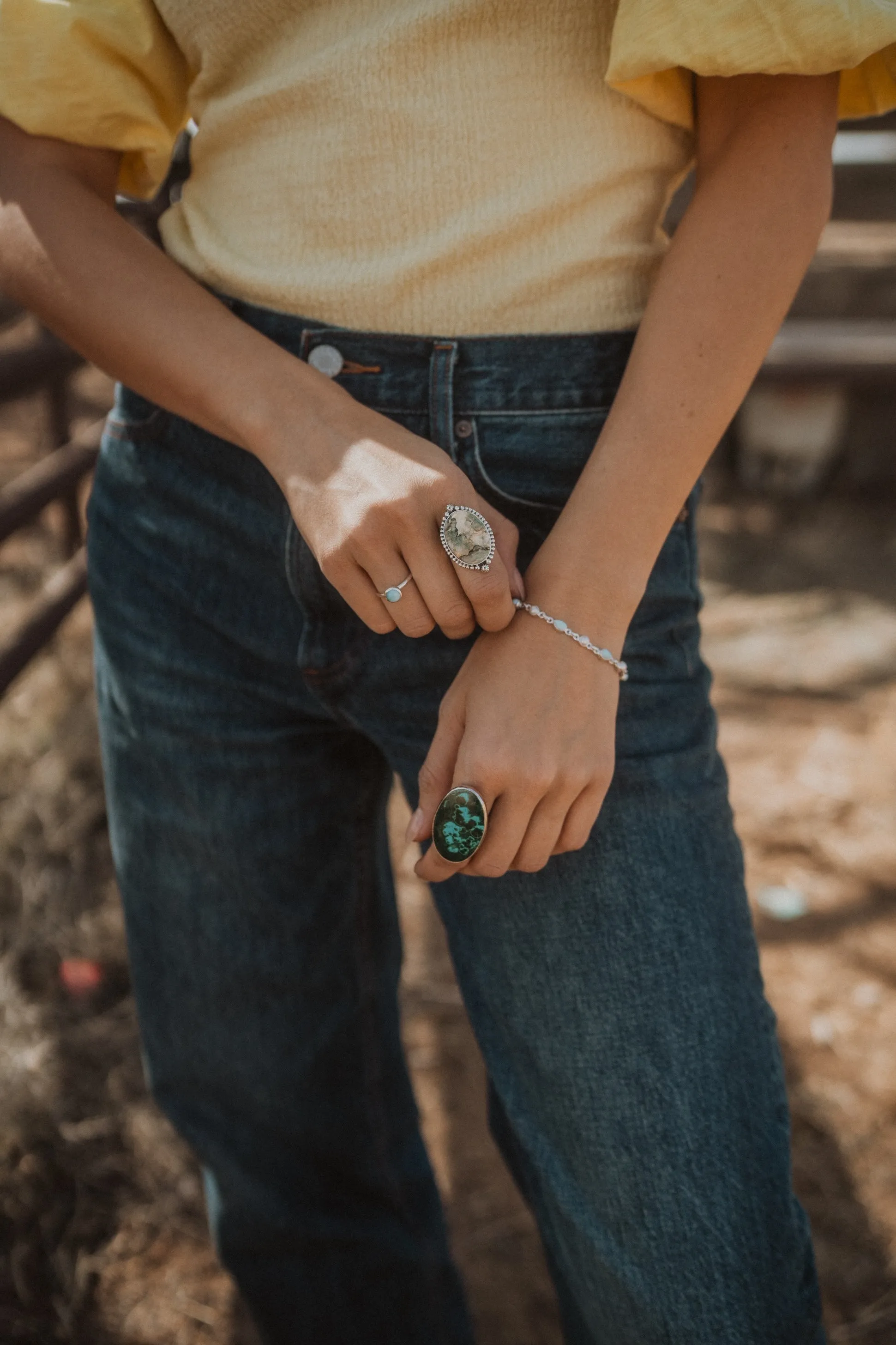 Conley Ring | Larimar sold by Goldie Lew product image thumbnail 2
