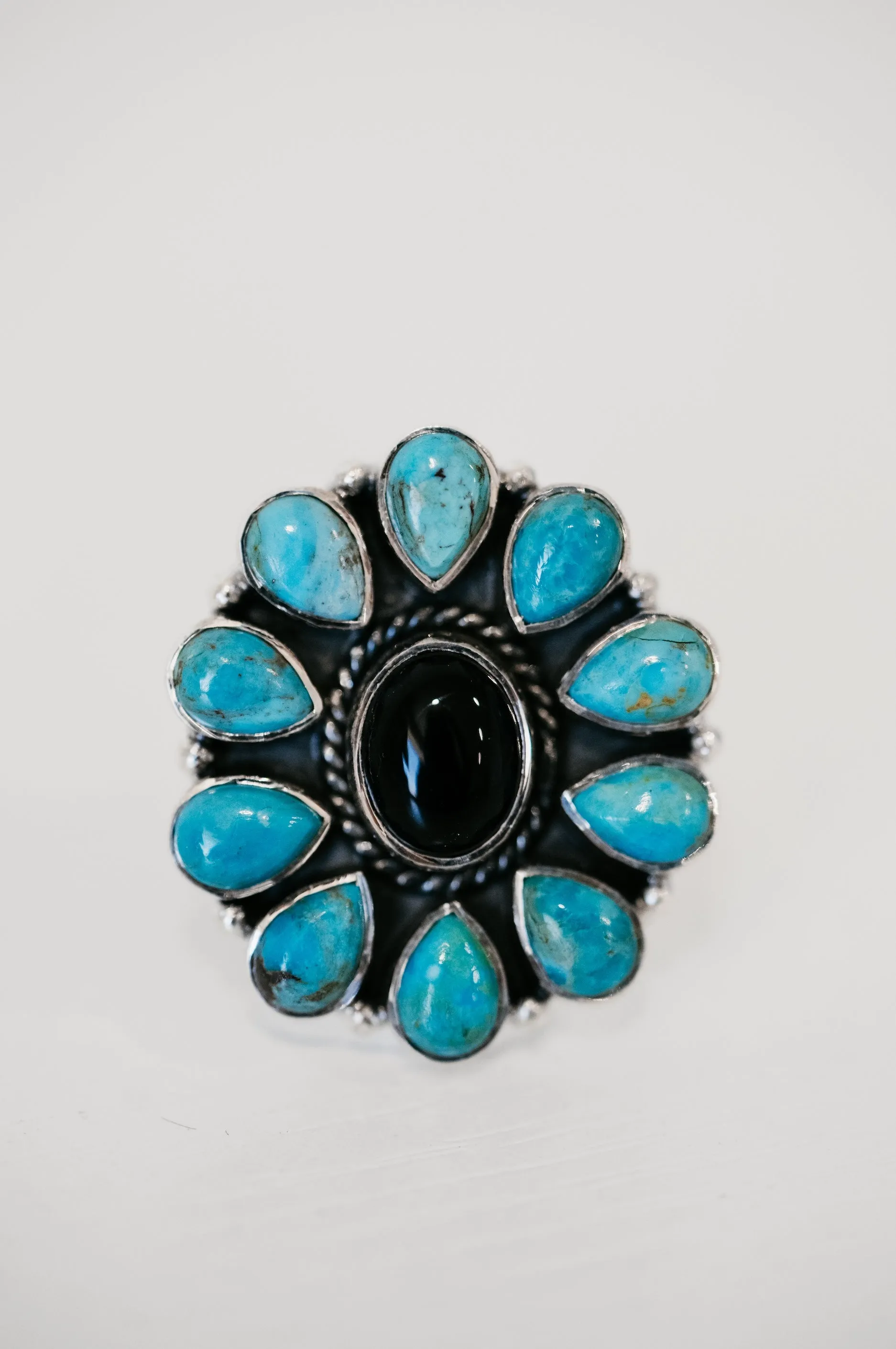 Omari Ring | Black Onyx + Turquoise sold by Goldie Lew
