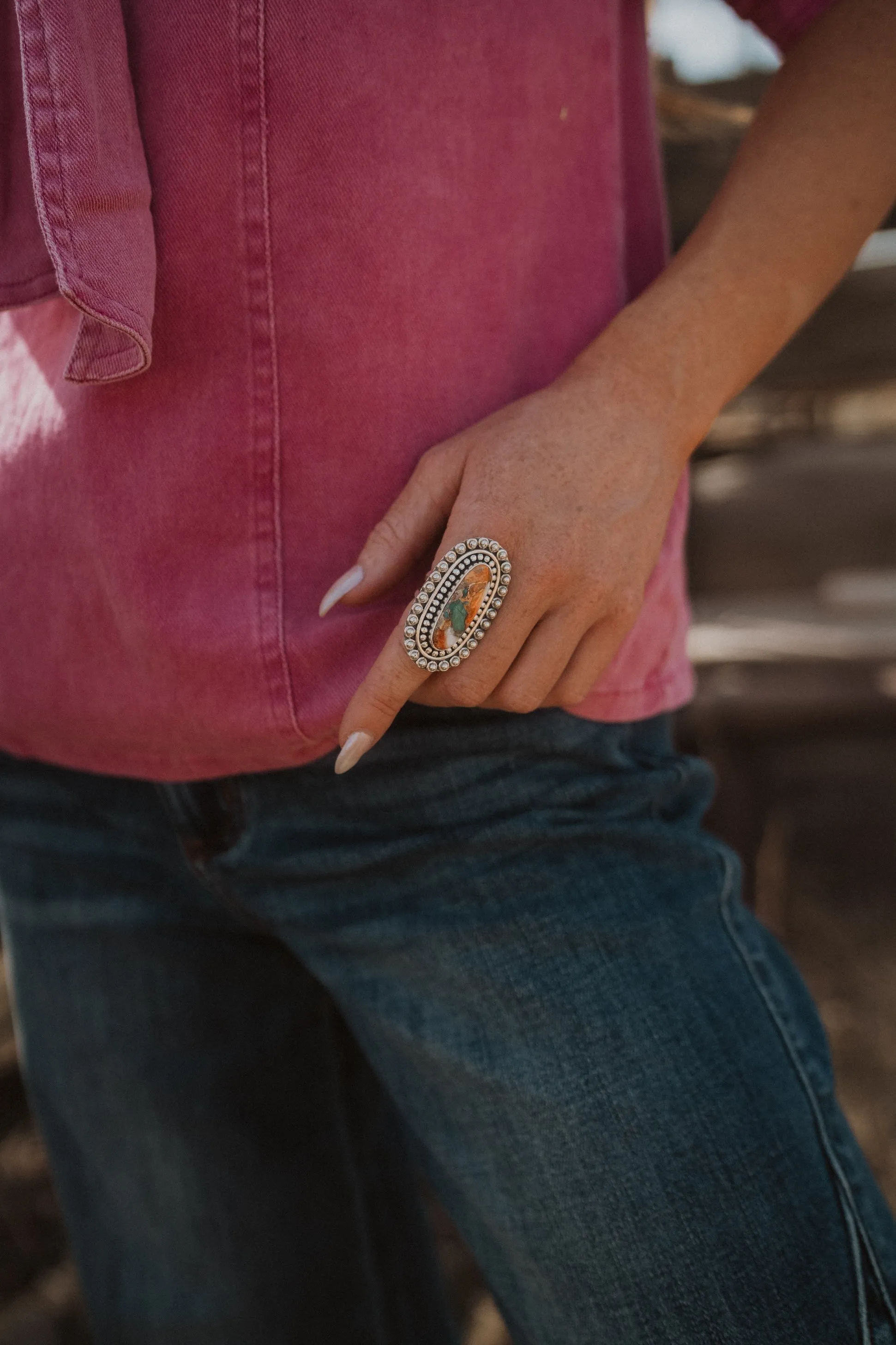 Glover Ring | Spiny Turquoise sold by Goldie Lew product image thumbnail 2