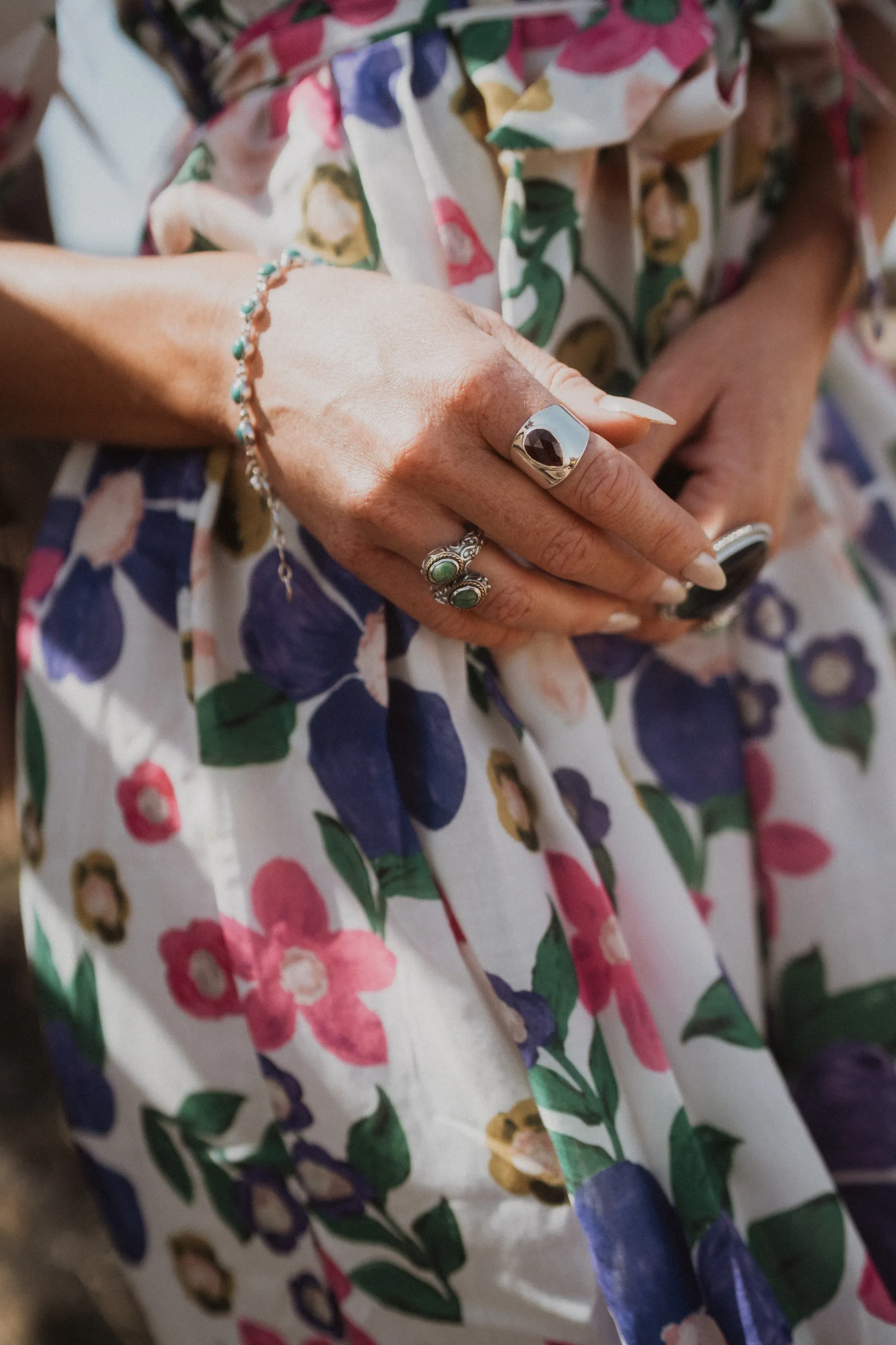 Lian Ring | Red Garnet sold by Goldie Lew product image thumbnail 2