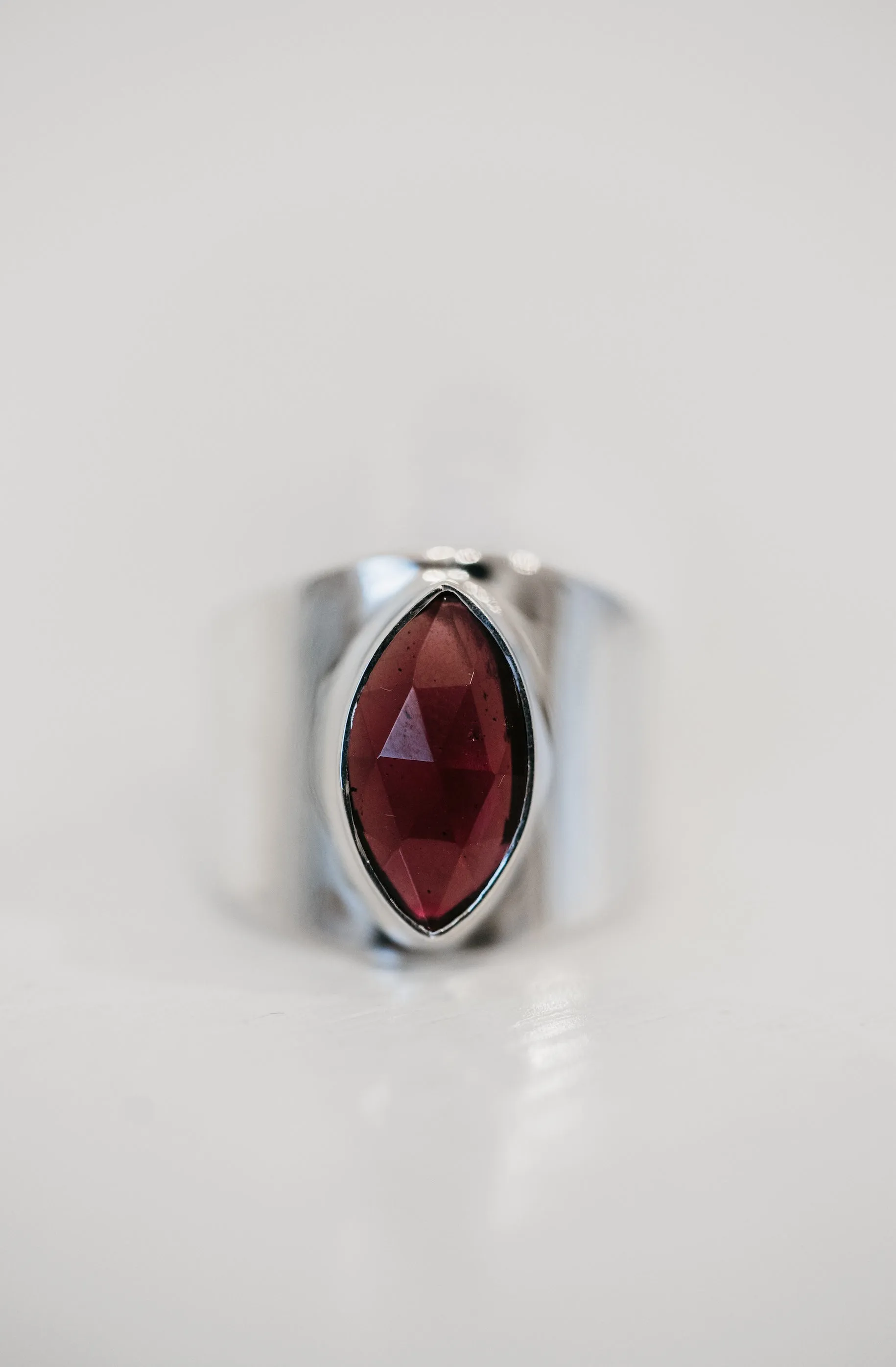 Lian Ring | Red Garnet sold by Goldie Lew