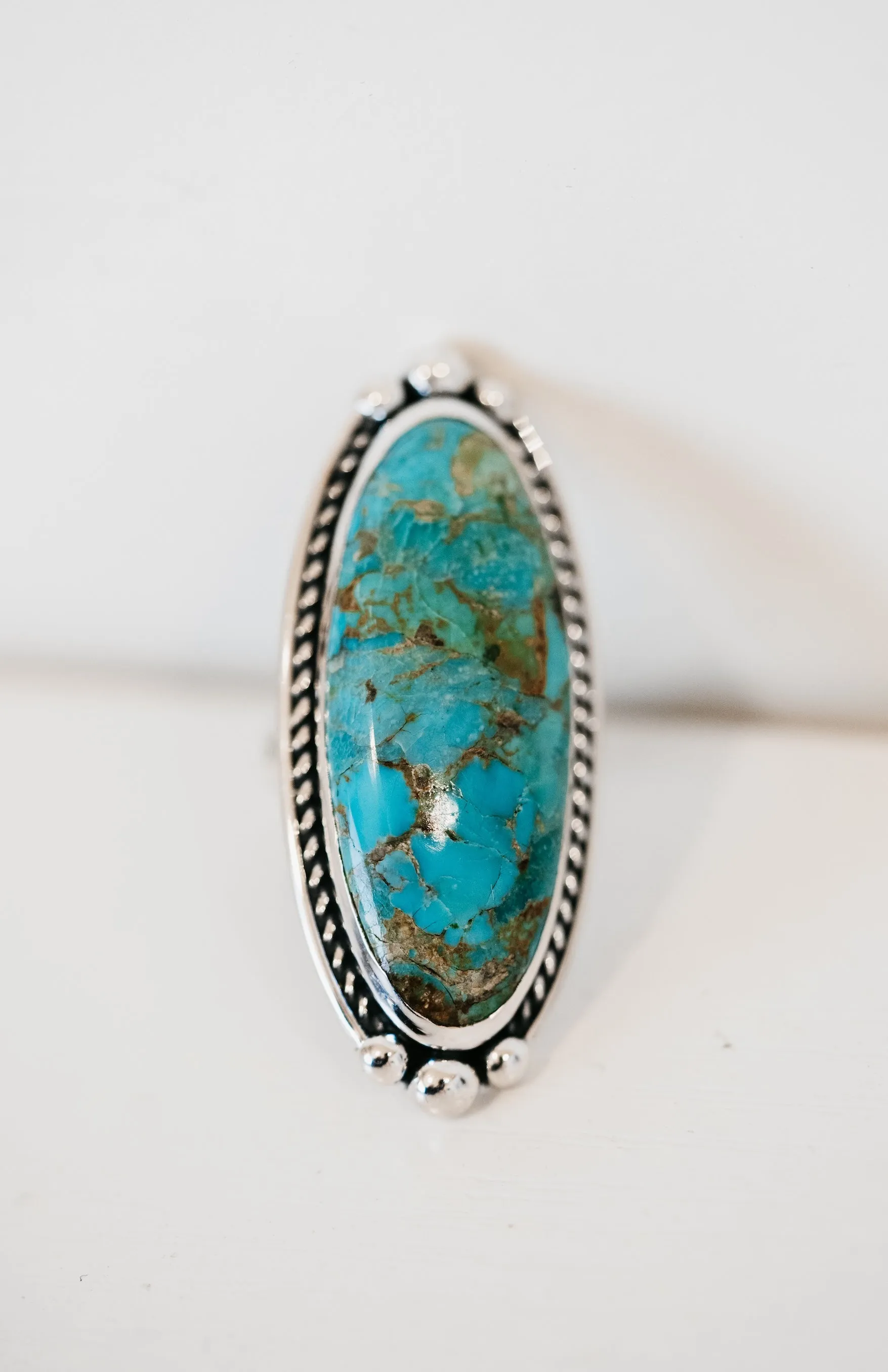 Carlisa Ring | Blue Copper Turquoise sold by Goldie Lew product image thumbnail 2