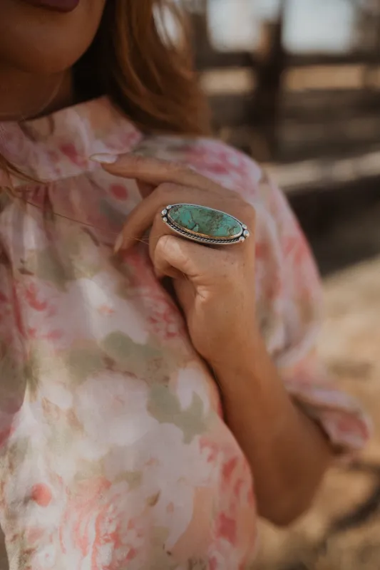 Carlisa Ring | Blue Copper Turquoise sold by Goldie Lew