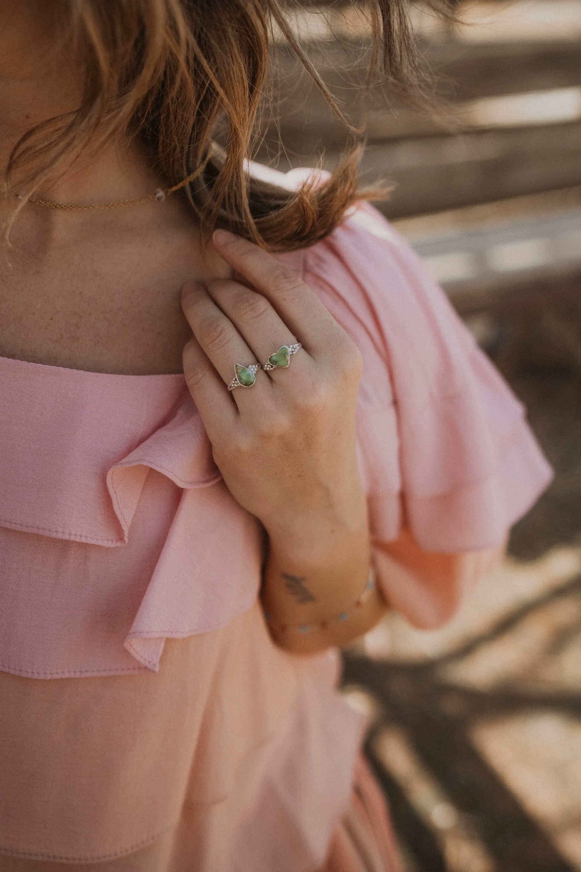 Paltrow Ring | Sonoran Turquoise sold by Goldie Lew product image thumbnail 3