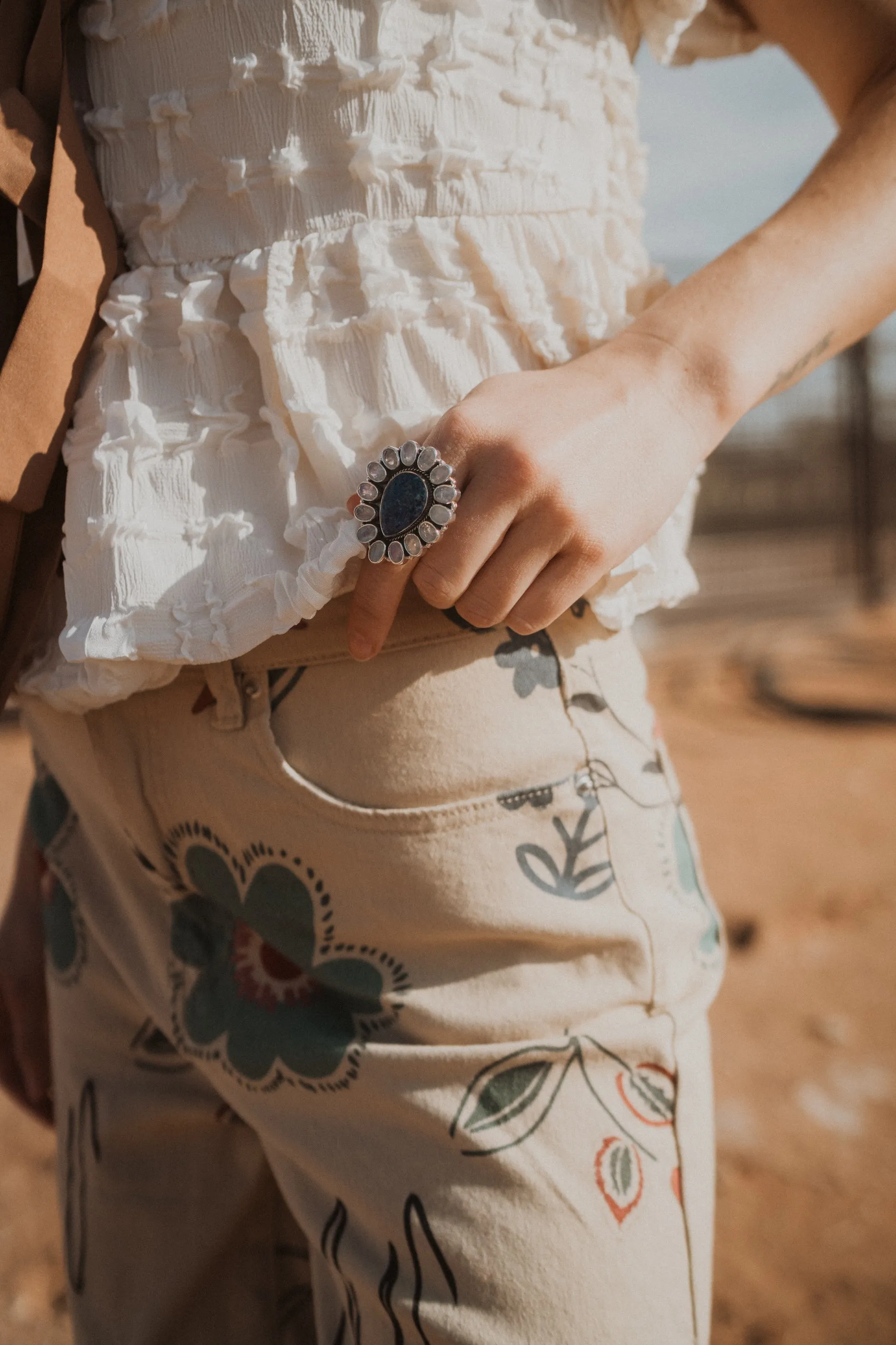 Johannes Ring | Blue Lapis + Moonstone sold by Goldie Lew product image thumbnail 2