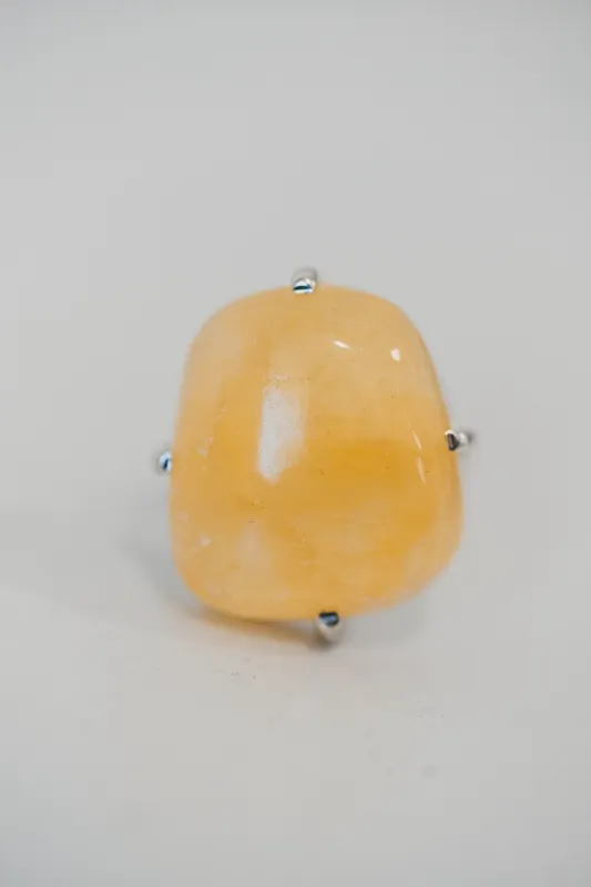 Sanz Ring | Honeycomb Calcite | #2 sold by Goldie Lew