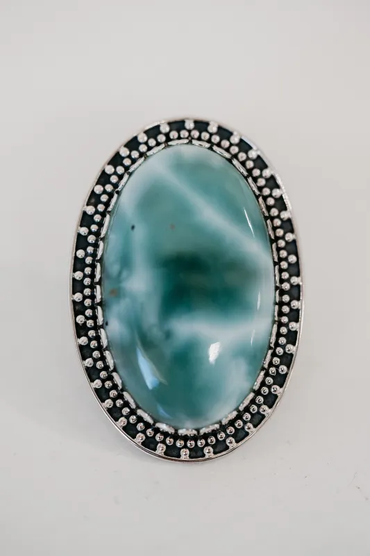 Tonnalli Ring | Hemimorphite sold by Goldie Lew