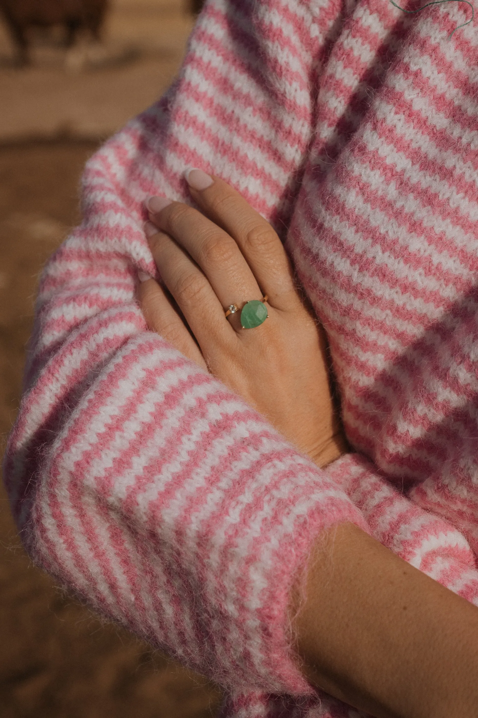 Seashore Ring | Green sold by Goldie Lew product image thumbnail 2