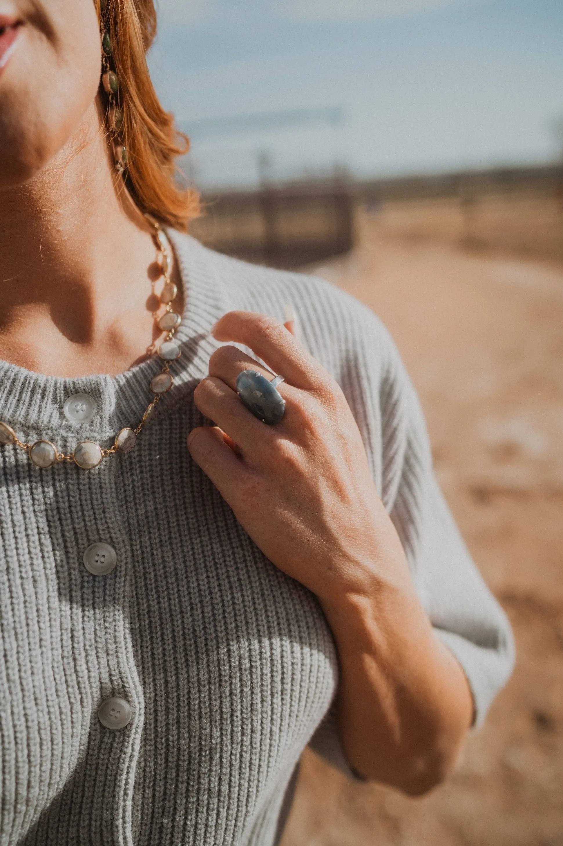 Jomana Ring | Blue Sapphire sold by Goldie Lew product image thumbnail 2