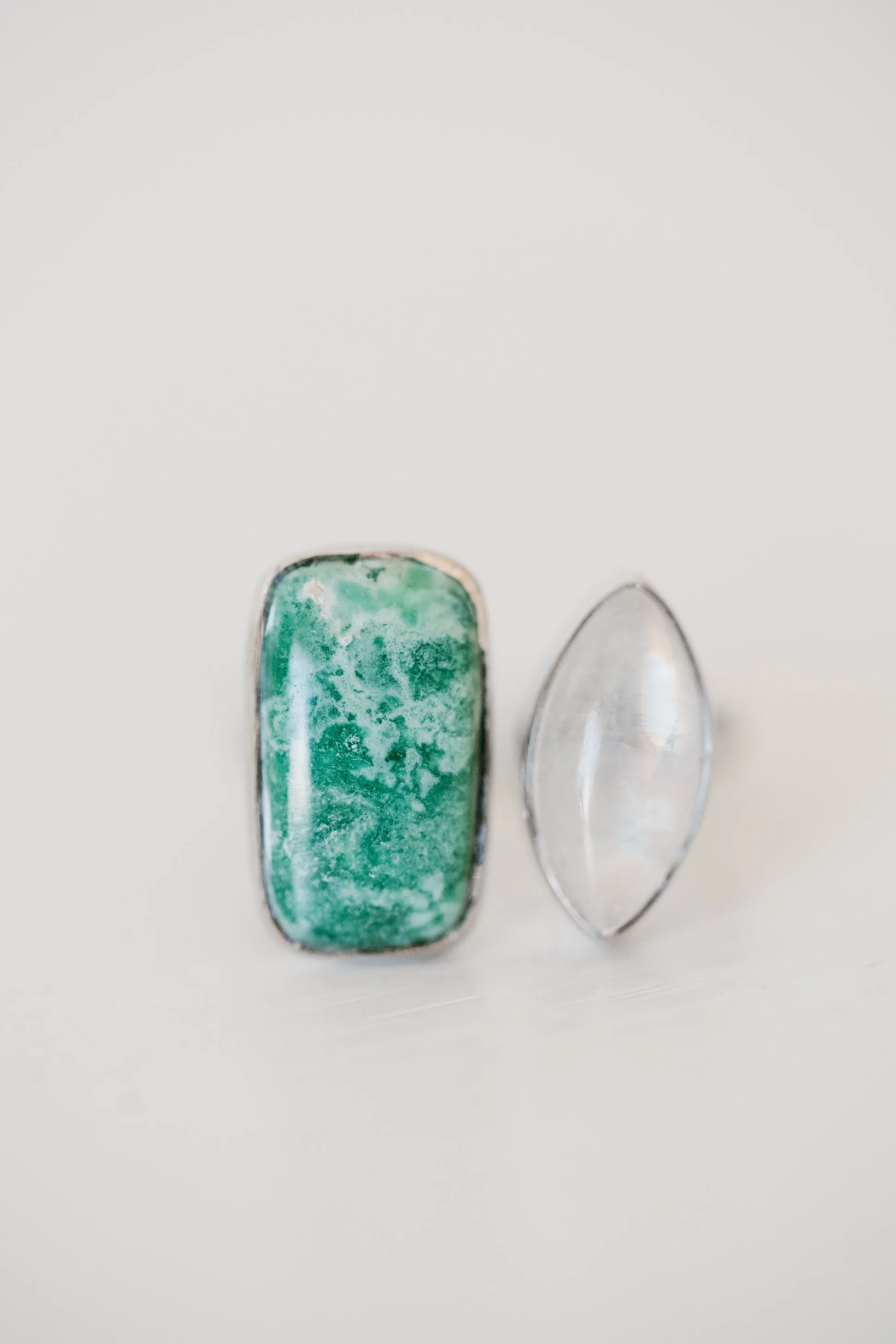 Randy Ring | Variscite + Moonstone sold by Goldie Lew