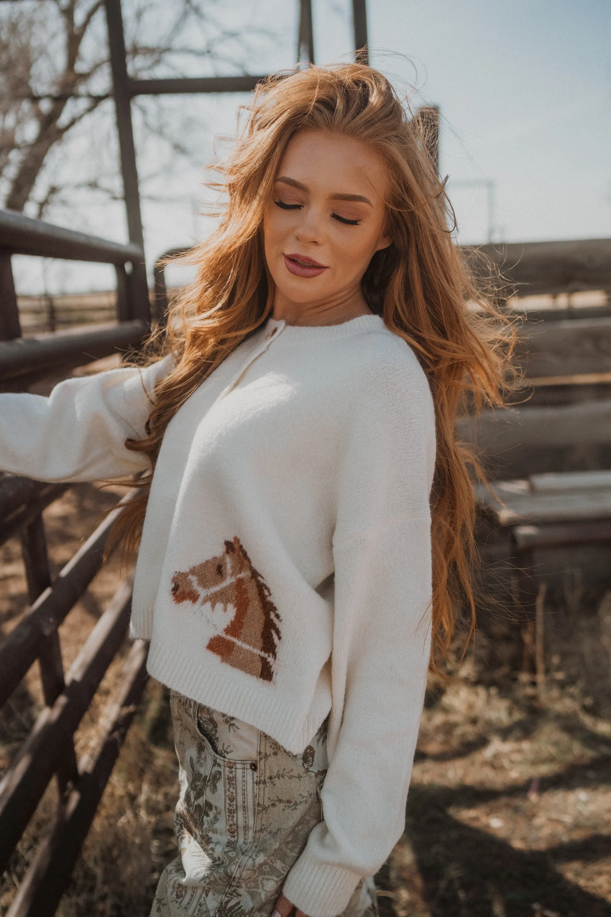 Equestrian Cardigan sold by Goldie Lew product image thumbnail 5