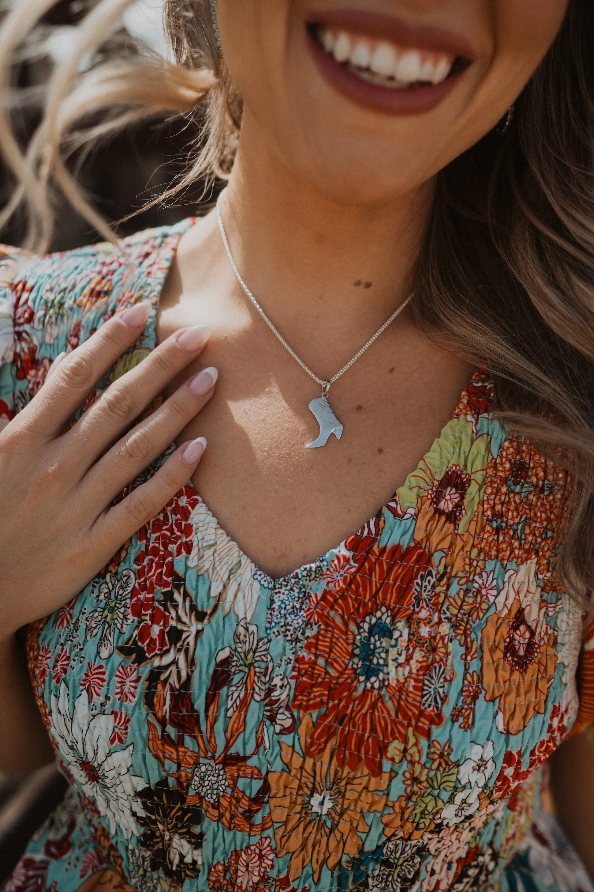 Silver Shoes Necklace | #2 sold by Goldie Lew product image thumbnail 2