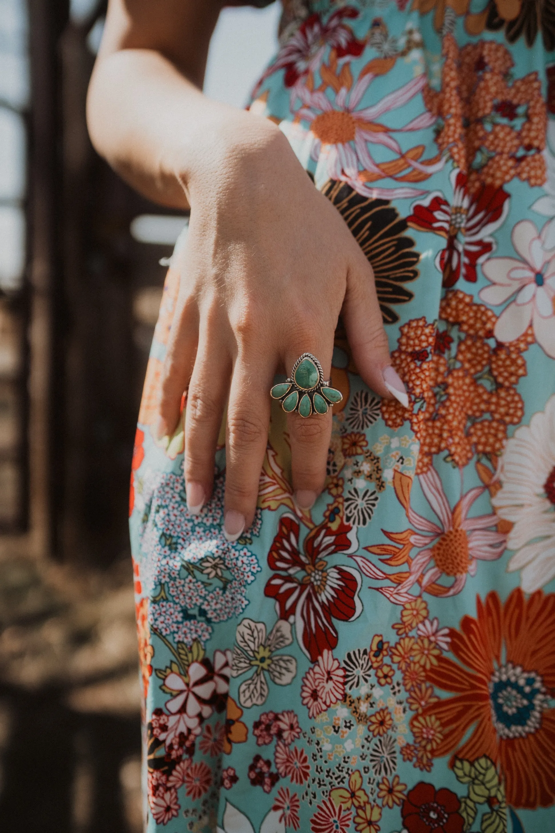 Maryvonne Ring | Turquoise sold by Goldie Lew product image thumbnail 4