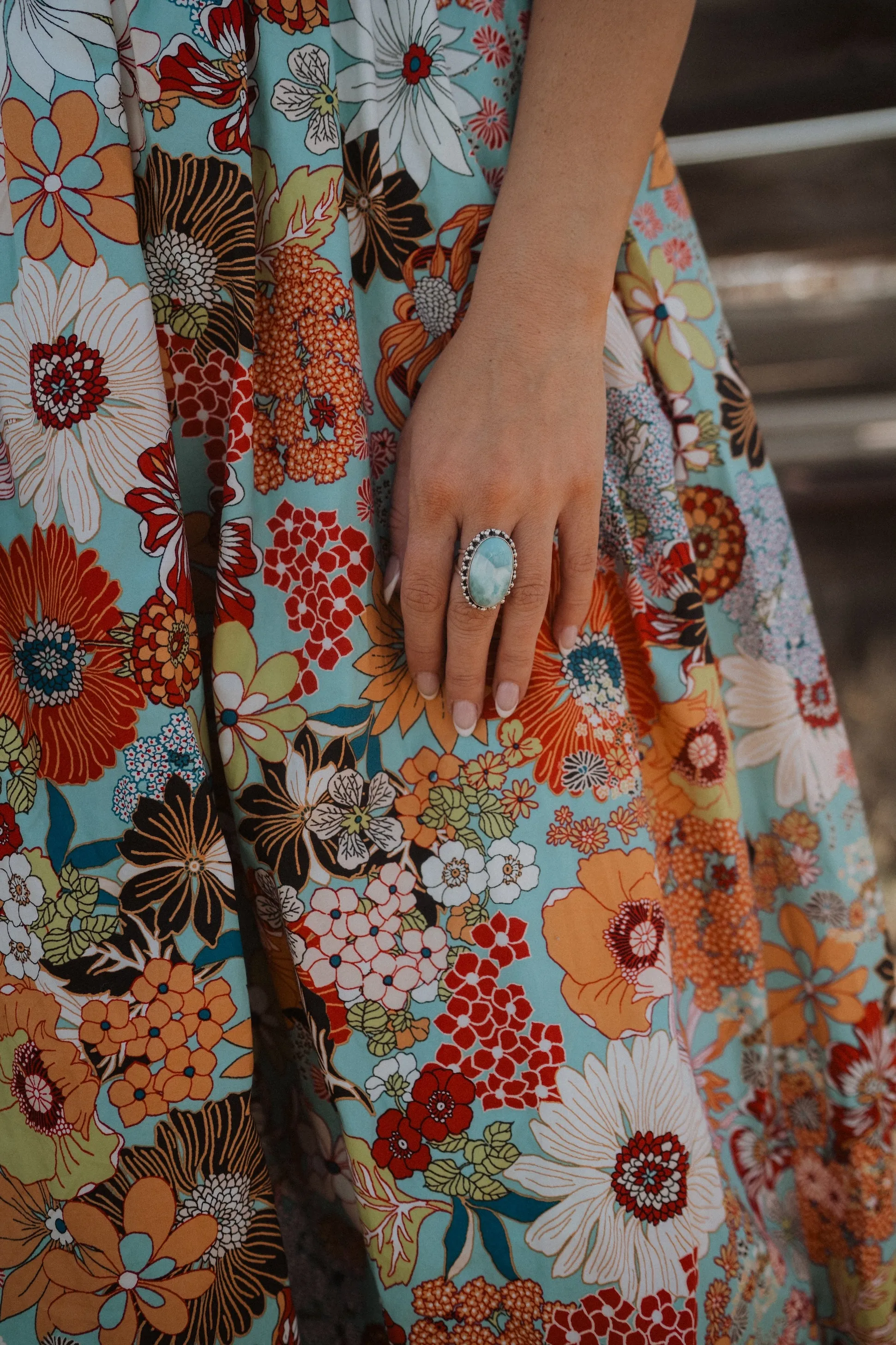 Lisette Ring | Larimar sold by Goldie Lew product image thumbnail 2