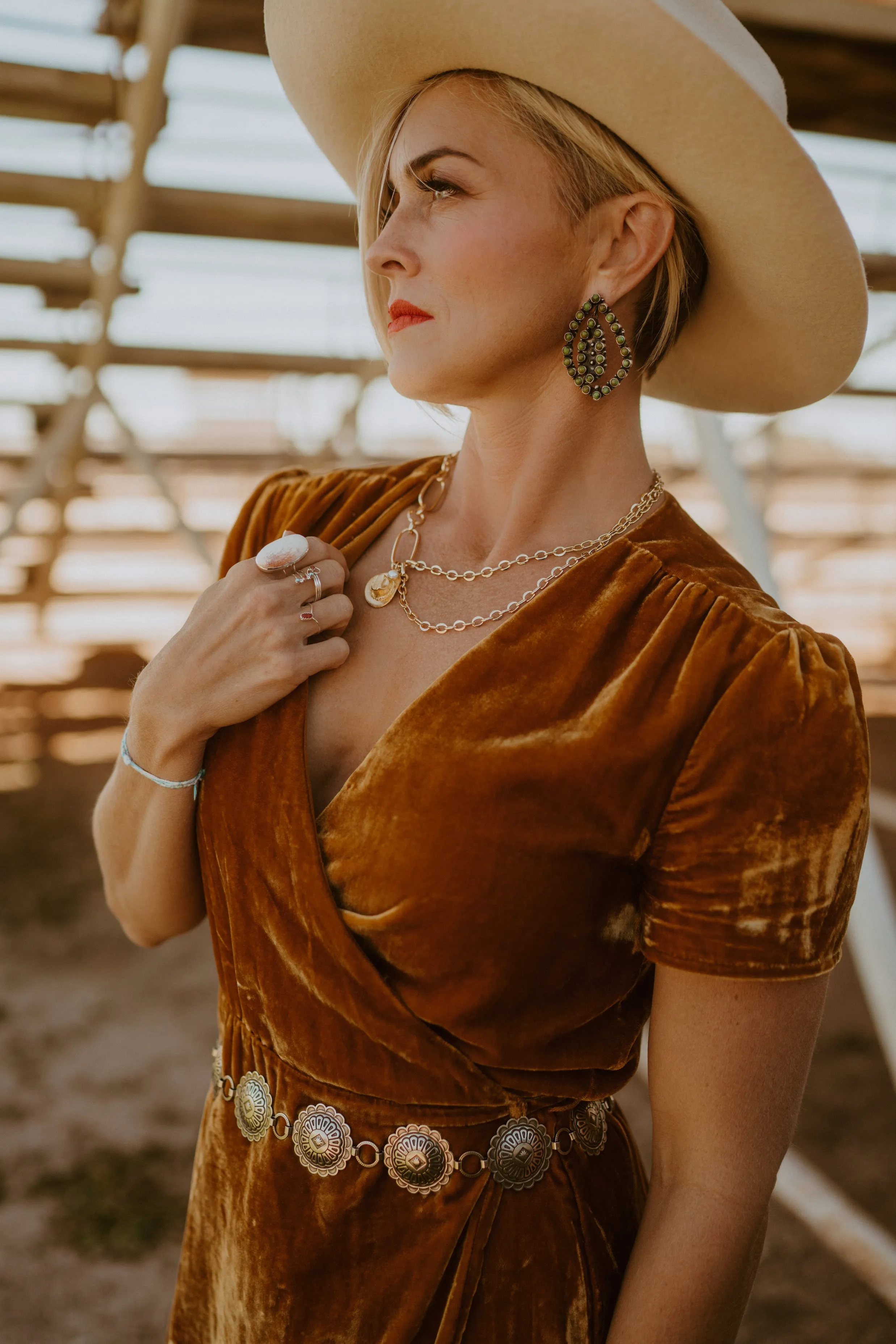 Beth Earrings | Sonoran Gold sold by Goldie Lew product image thumbnail 3