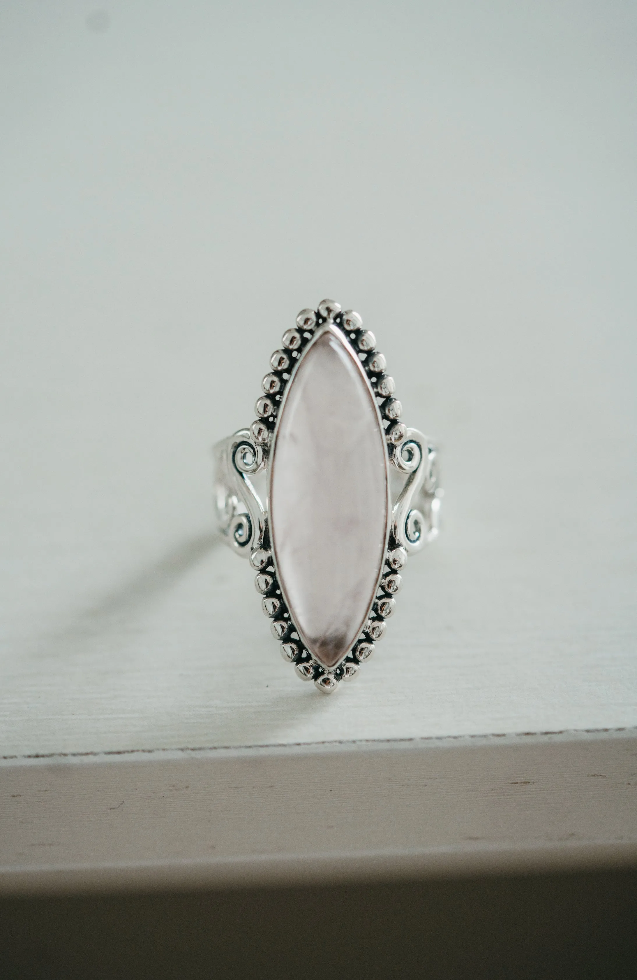Baylee Ring | Rose Quartz sold by Goldie Lew