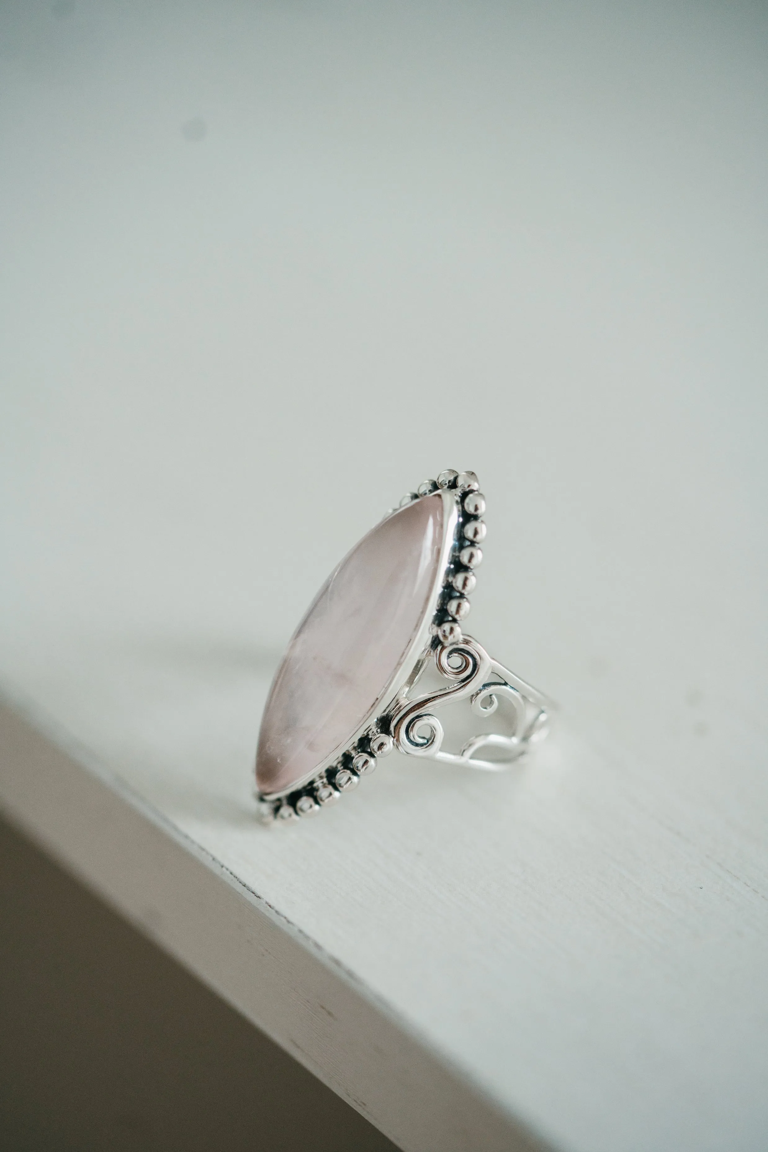 Baylee Ring | Rose Quartz sold by Goldie Lew product image thumbnail 2