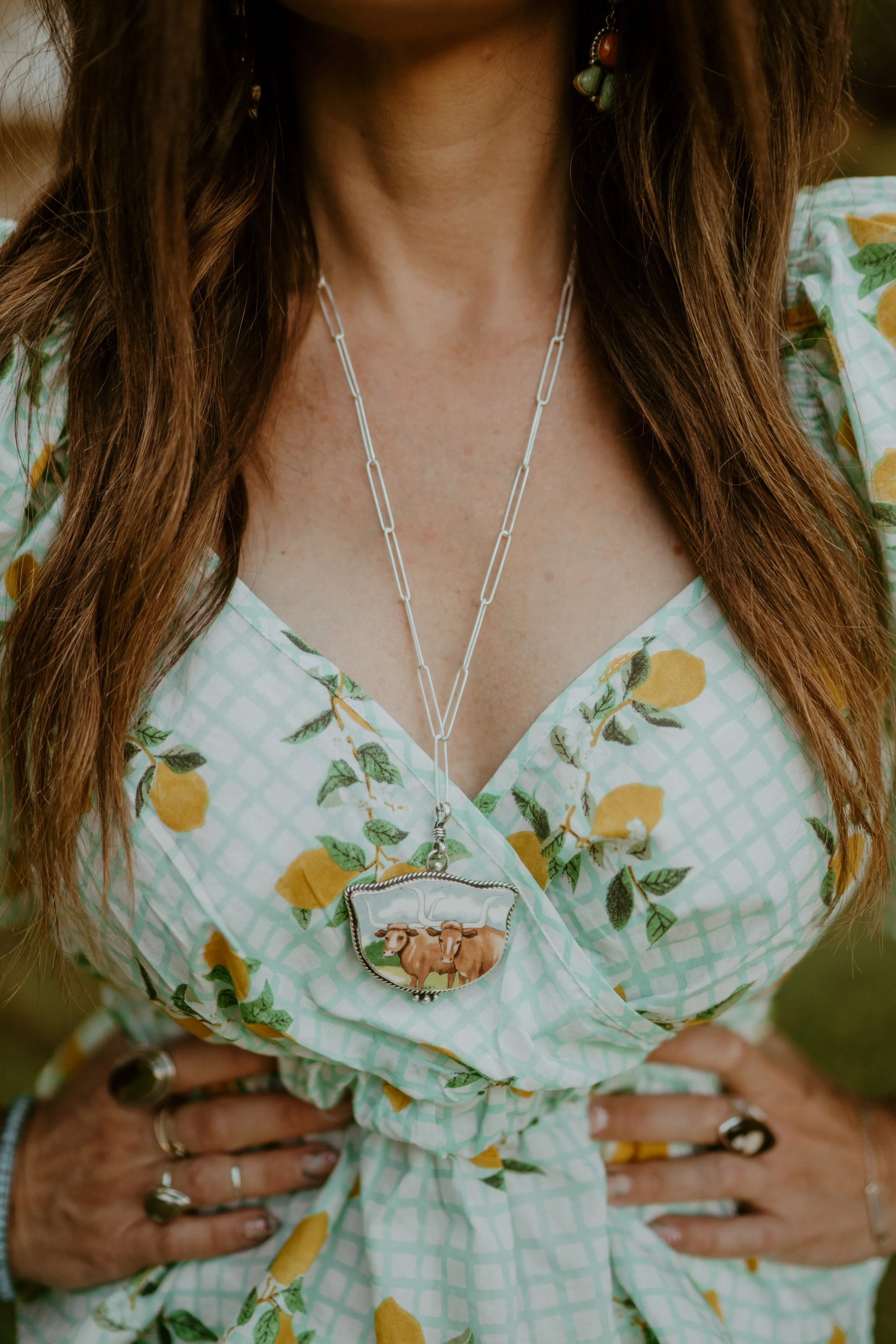 Double Longhorn Necklace sold by Goldie Lew product image thumbnail 3