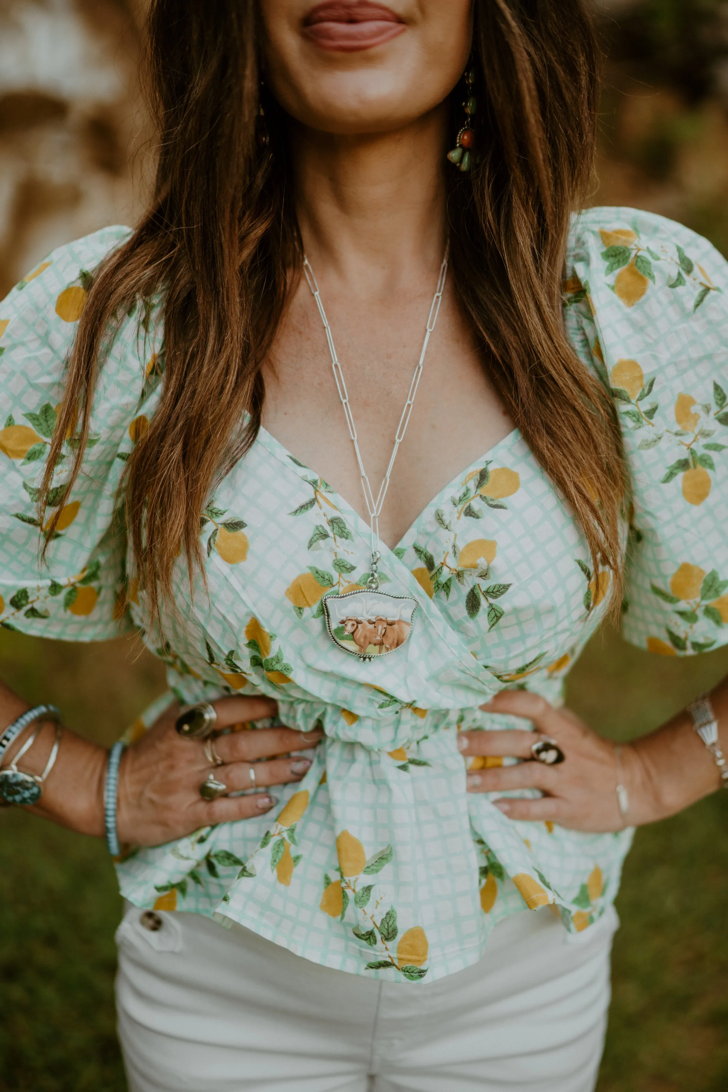 Double Longhorn Necklace sold by Goldie Lew product image thumbnail 2